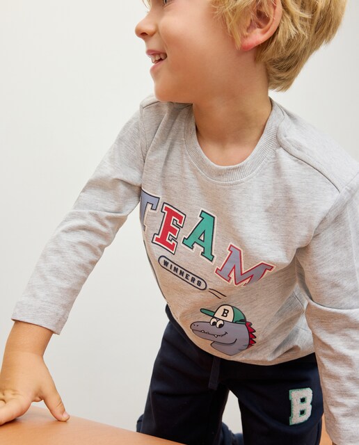 Imagem 0 de Camisola de Manga Comprida com Estampado Básico