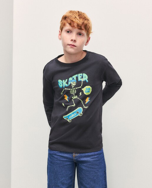 Camiseta de manga larga estampado fantasía Kids Halloween de niño