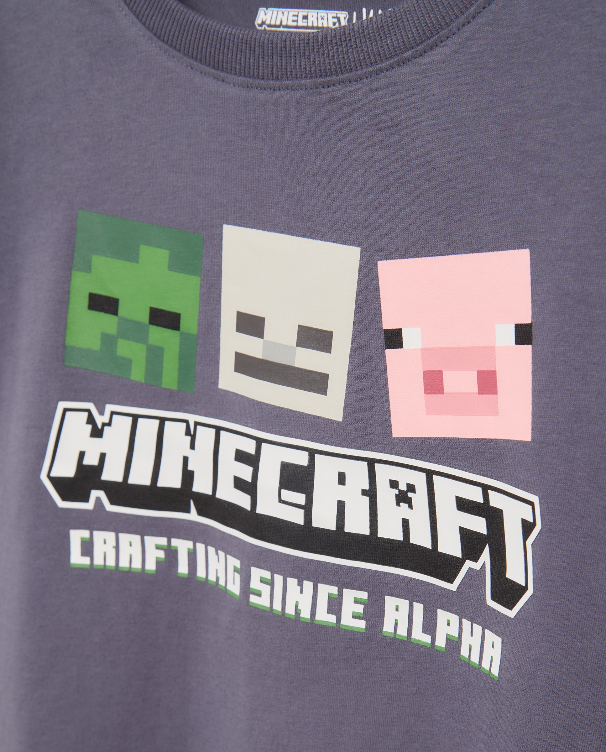 Camiseta de niño manga larga estampado fantasía MINECRAFT - Kids El Corte Inglés - Gris Gris-5