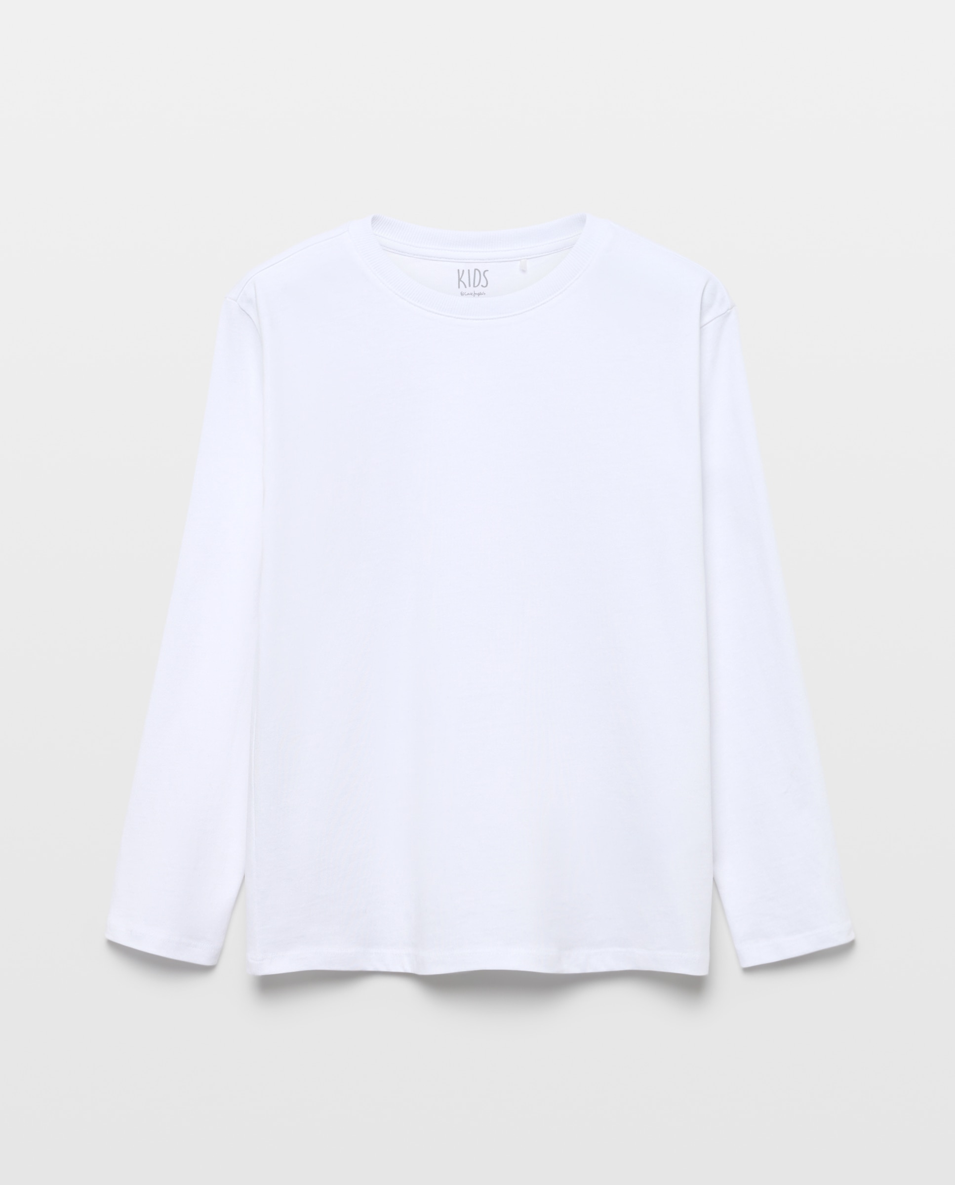 Camiseta de niño manga larga básica lisa - Kids El Corte Inglés - Blanco Blanco-4