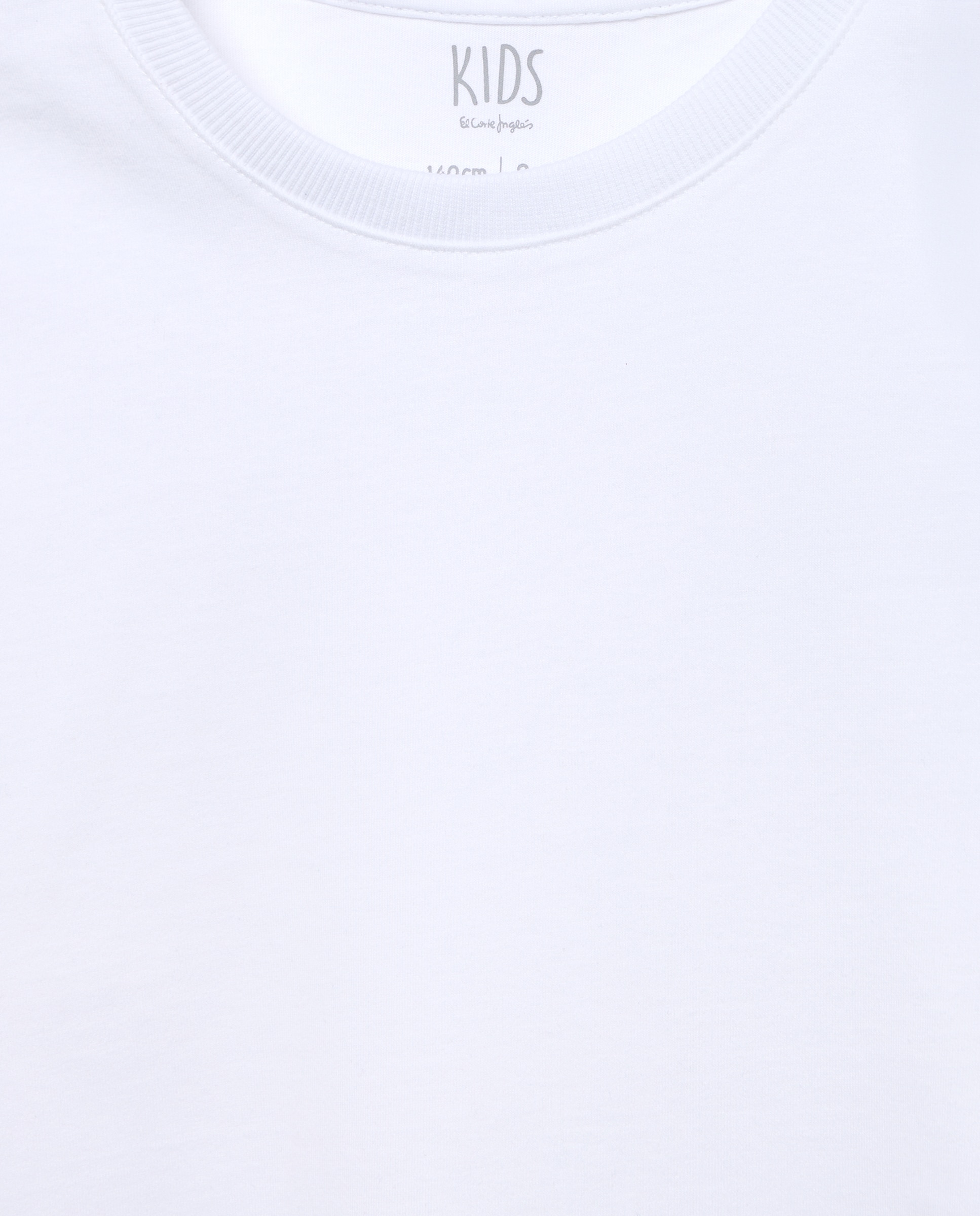 Camiseta de niño manga larga básica lisa - Kids El Corte Inglés - Blanco Blanco-5