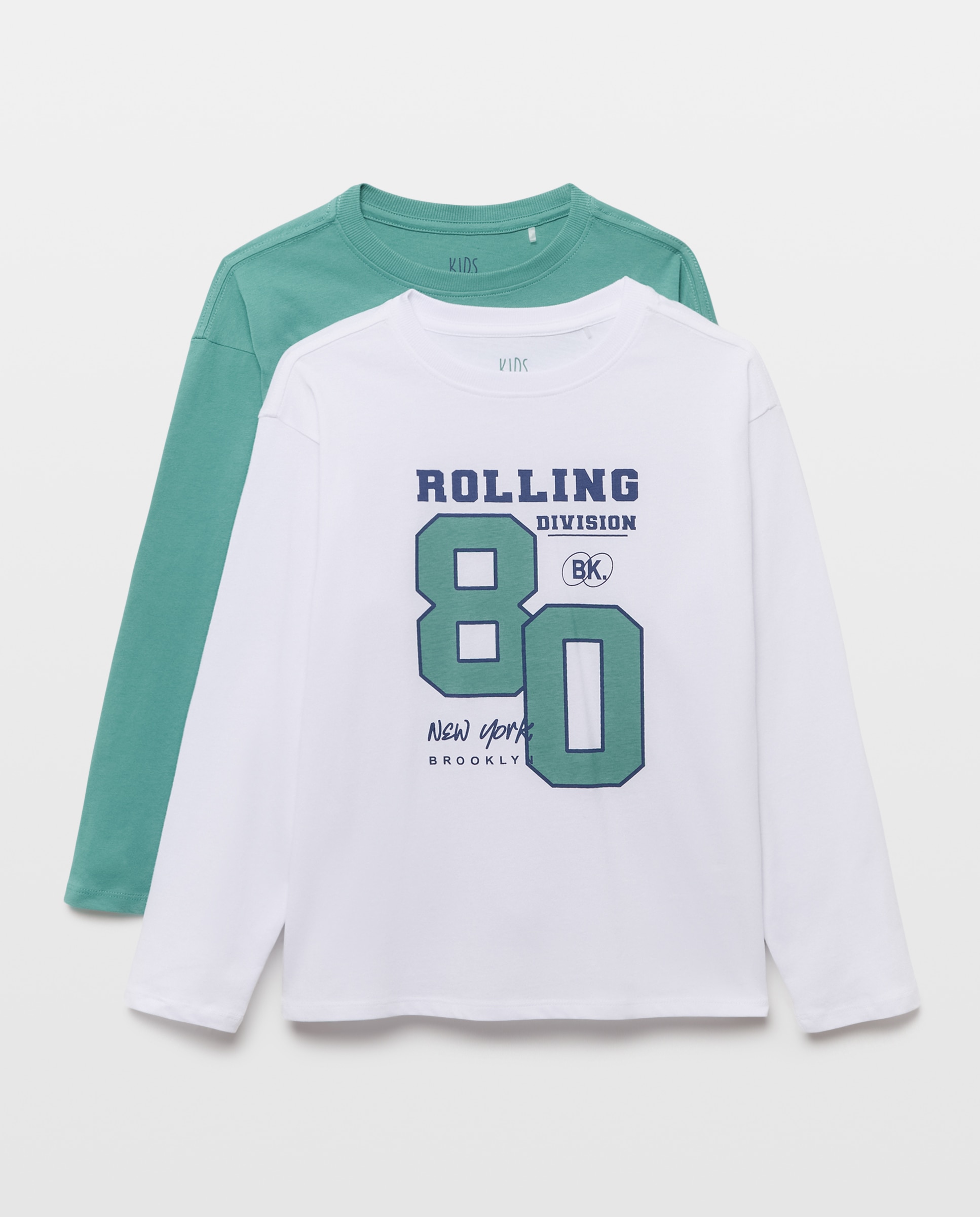 Pack camisetas básicas de niño cuello caja y manga larga - Kids El Corte Inglés - Multicolor Multicolor-6
