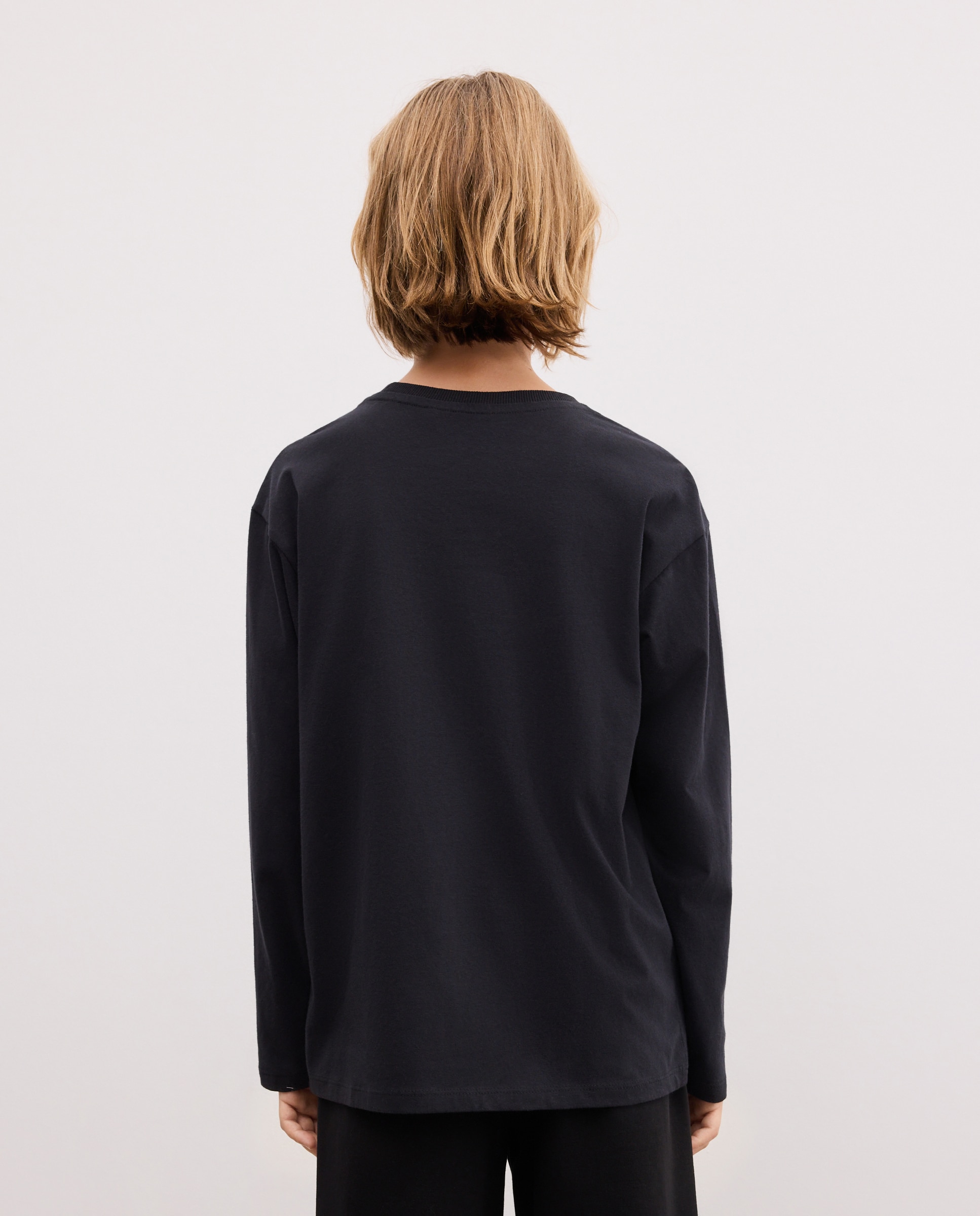 Camiseta de niño cuello caja y manga larga con fantasía - Kids El Corte Inglés - Negro Negro-3