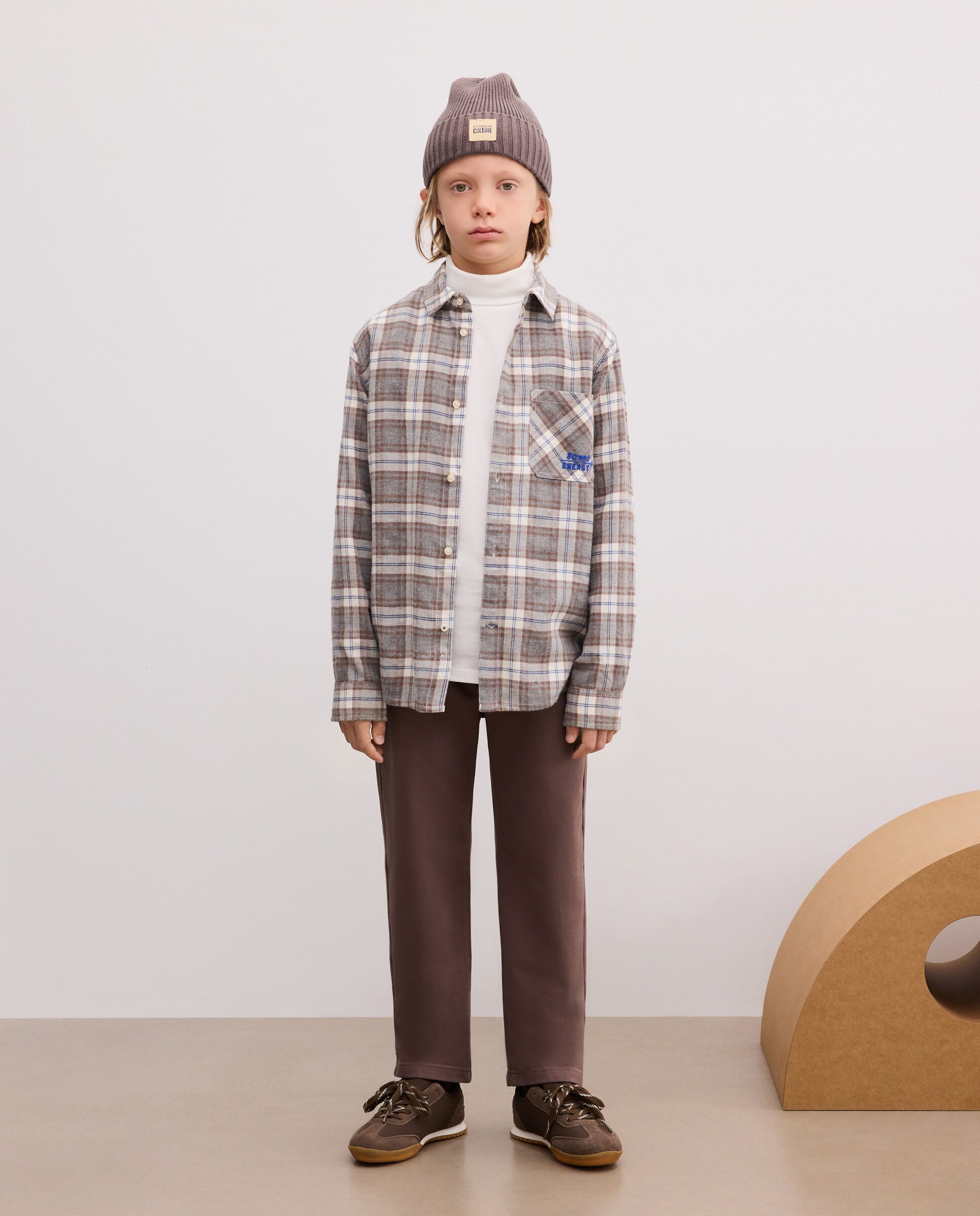 Camiseta de niño lisa con manga larga - Kids El Corte Inglés - Blanco roto Blanco roto-2