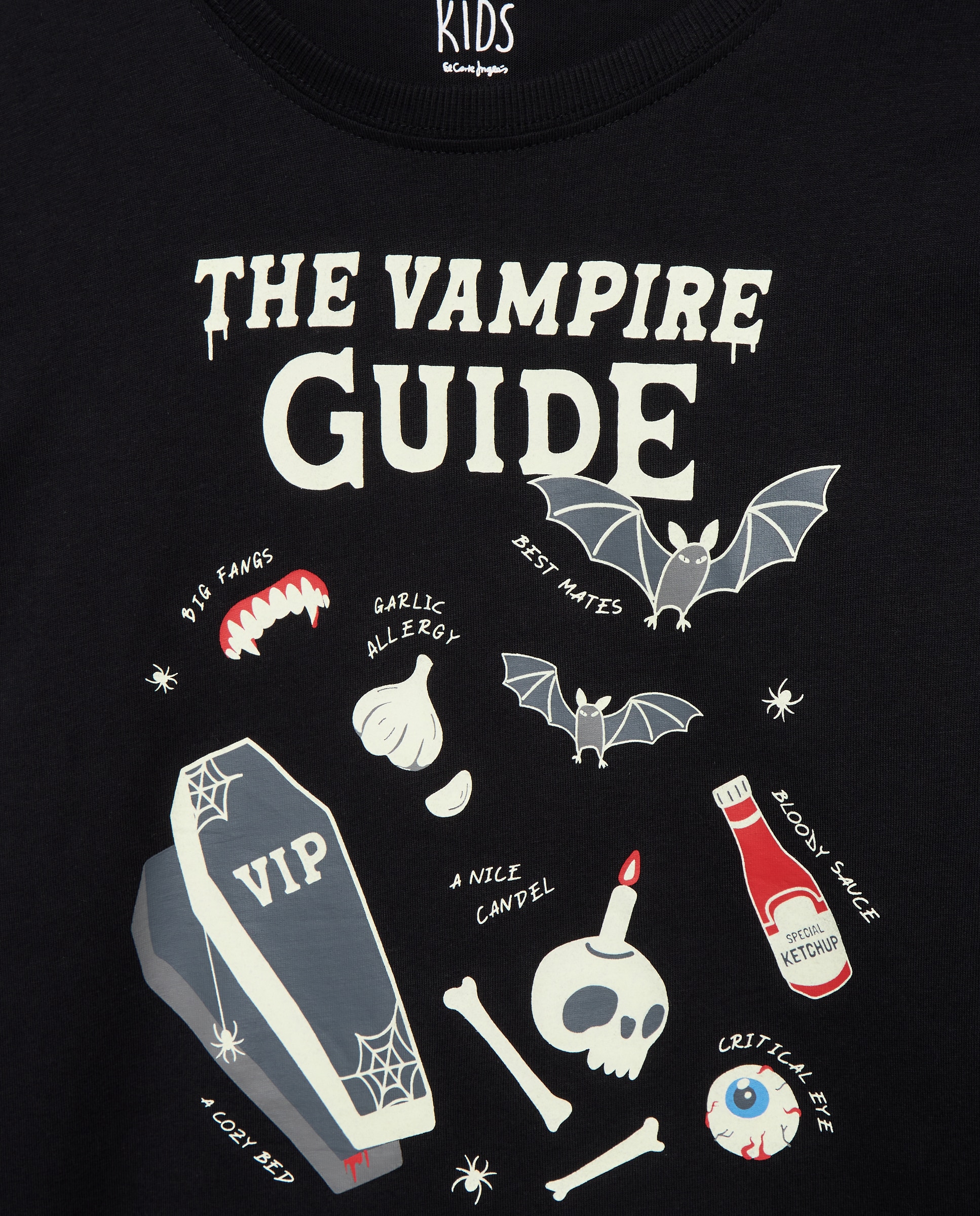 Camiseta cuello caja y manga larga fantasía HALLOWEEN de niño - Kids El Corte Inglés - 830 Antracita 830 Antracita-5