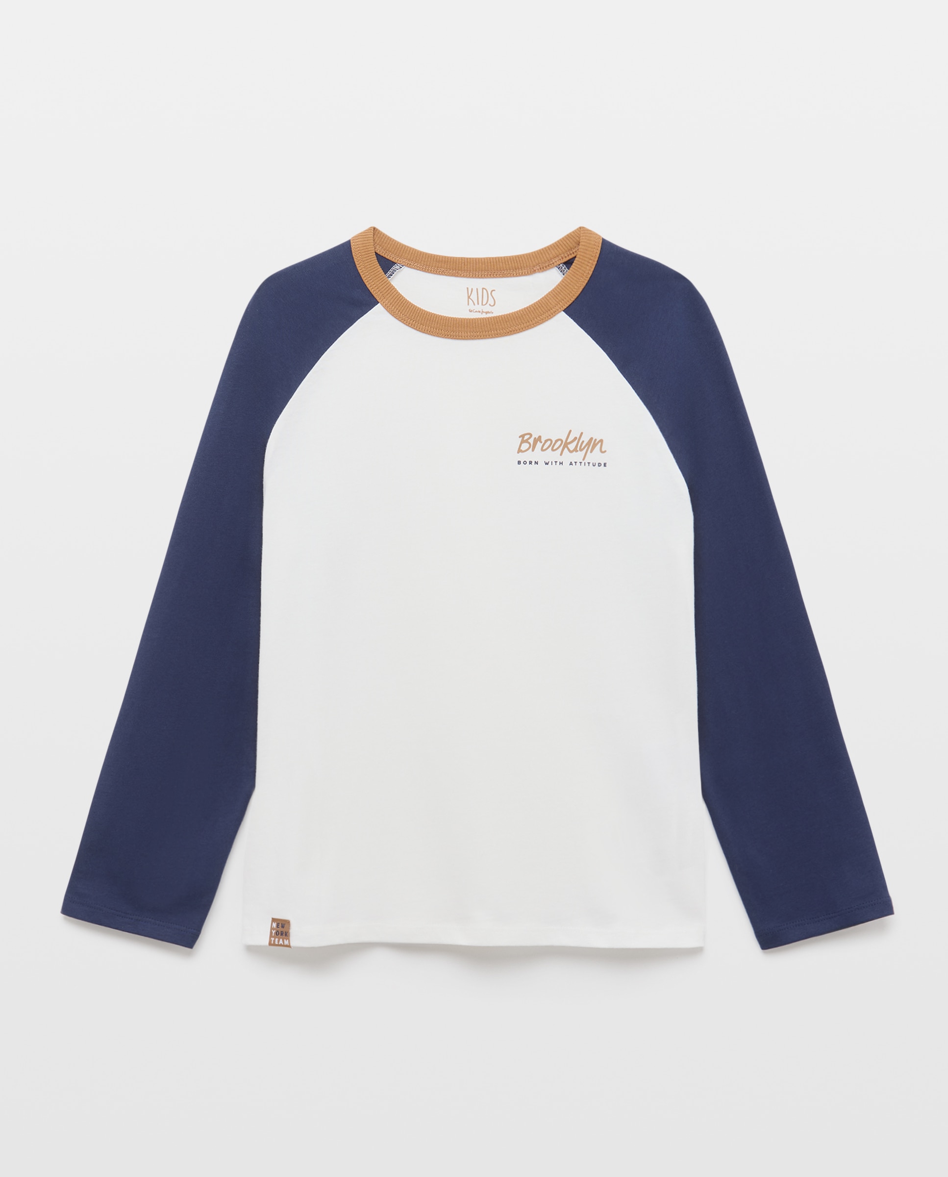 Camisola de Decote Redondo e Manga Comprida Raglã Multicolor-4