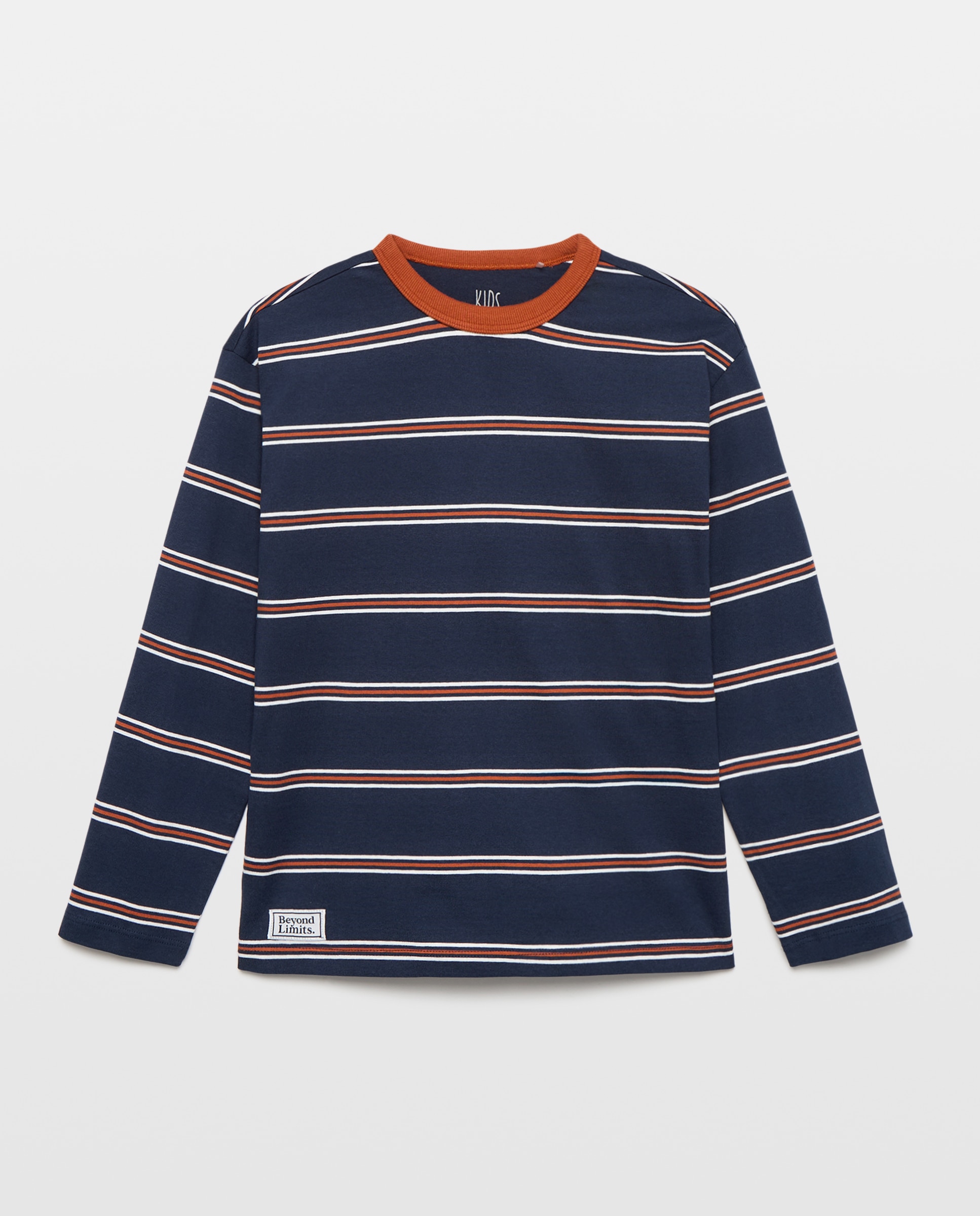 Camiseta cuello caja y manga larga de niño - Kids El Corte Inglés - Azul Azul-4