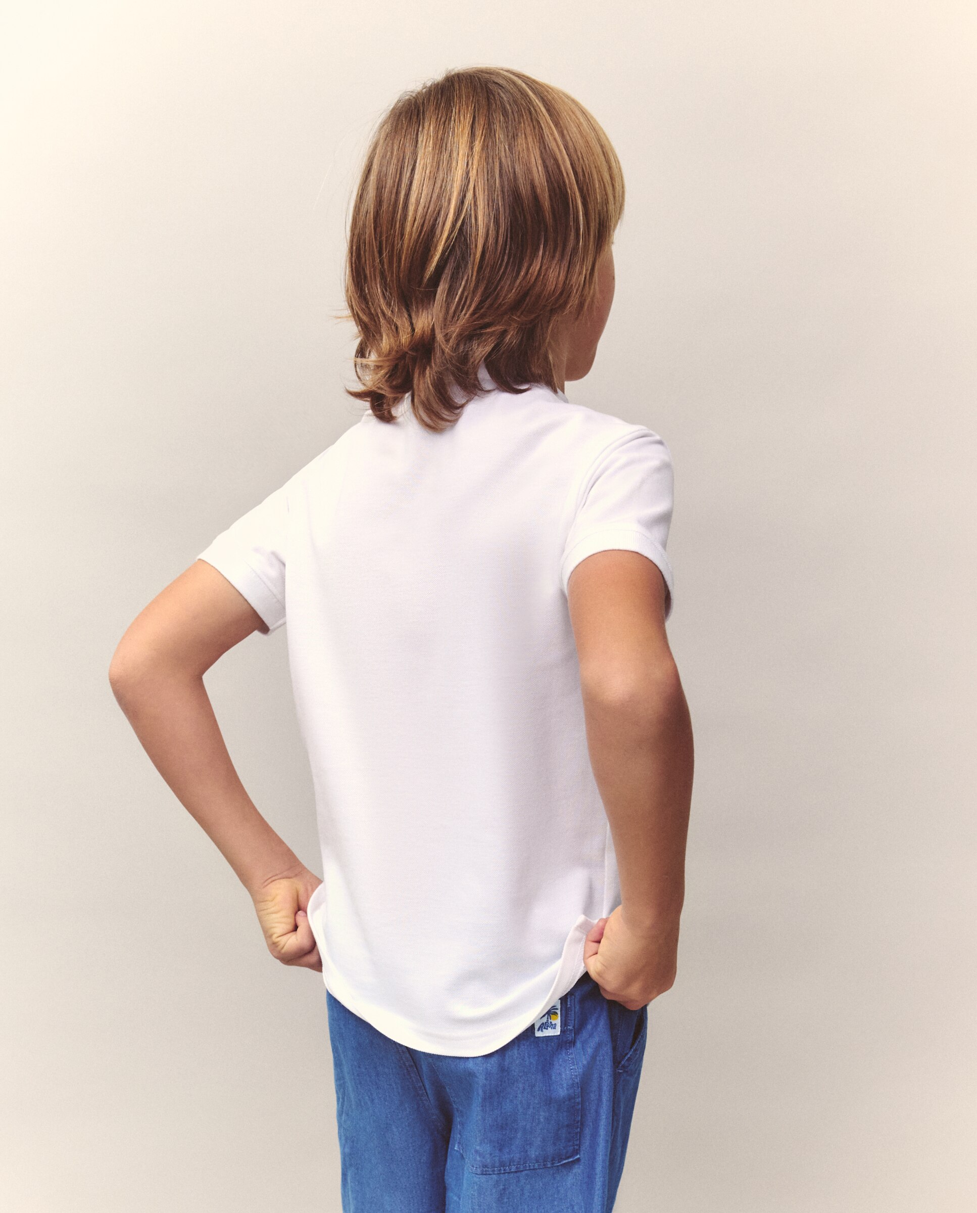 Polo com Manga Curta e Gola à Padre Kids El Corte Inglés Branco-3