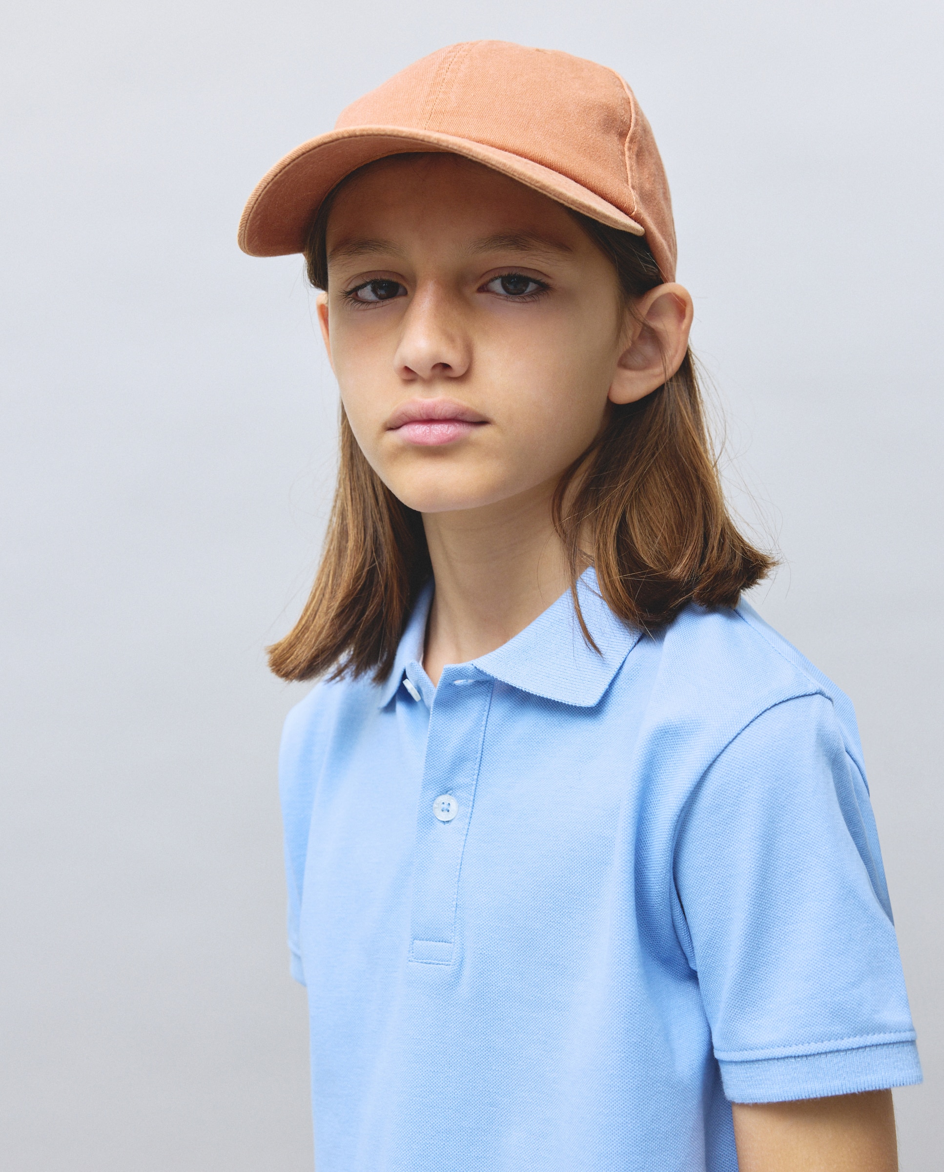 Polo básico manga corta de niño - Kids El Corte Inglés - Blanco 410 Azul claro-1
