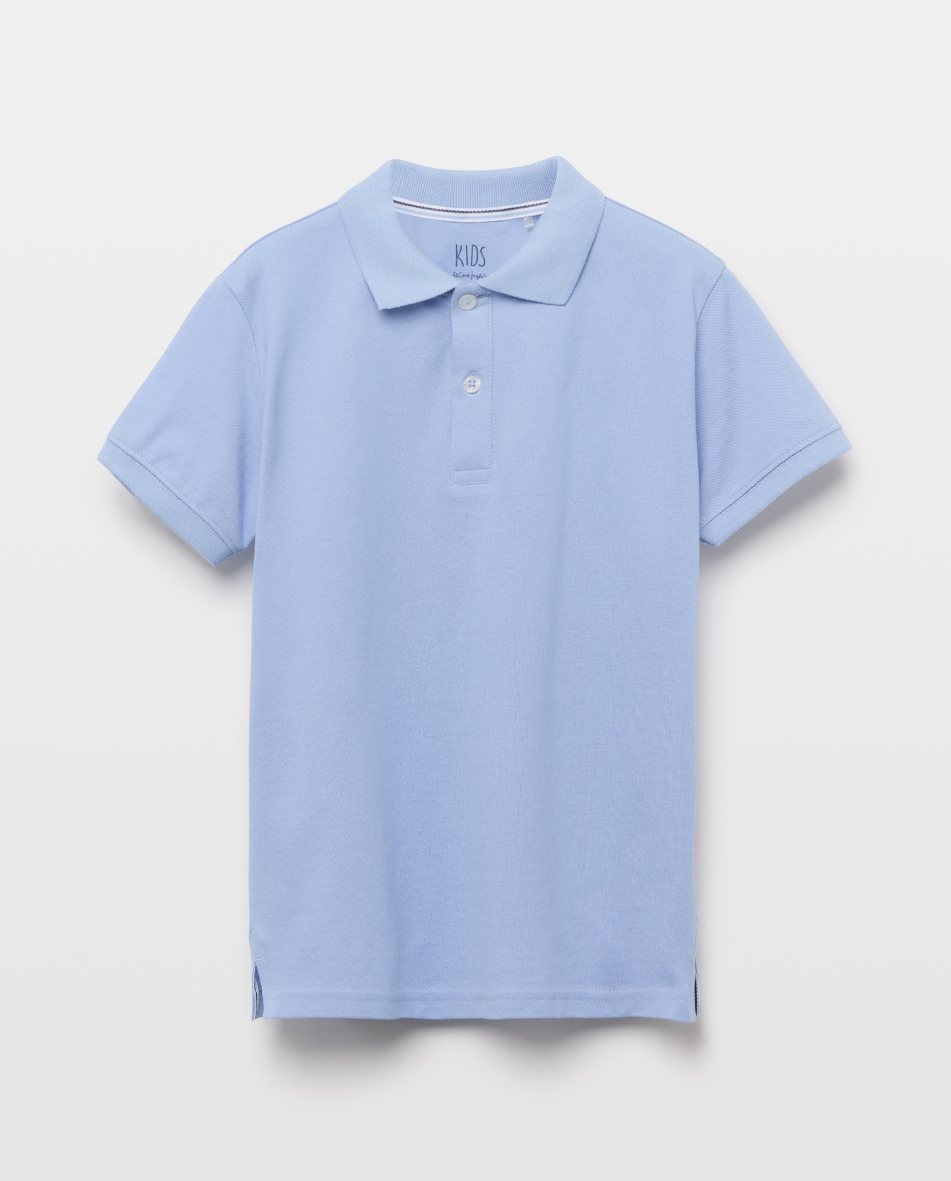 Polo básico manga corta de niño - Kids El Corte Inglés - Blanco 410 Azul claro-5
