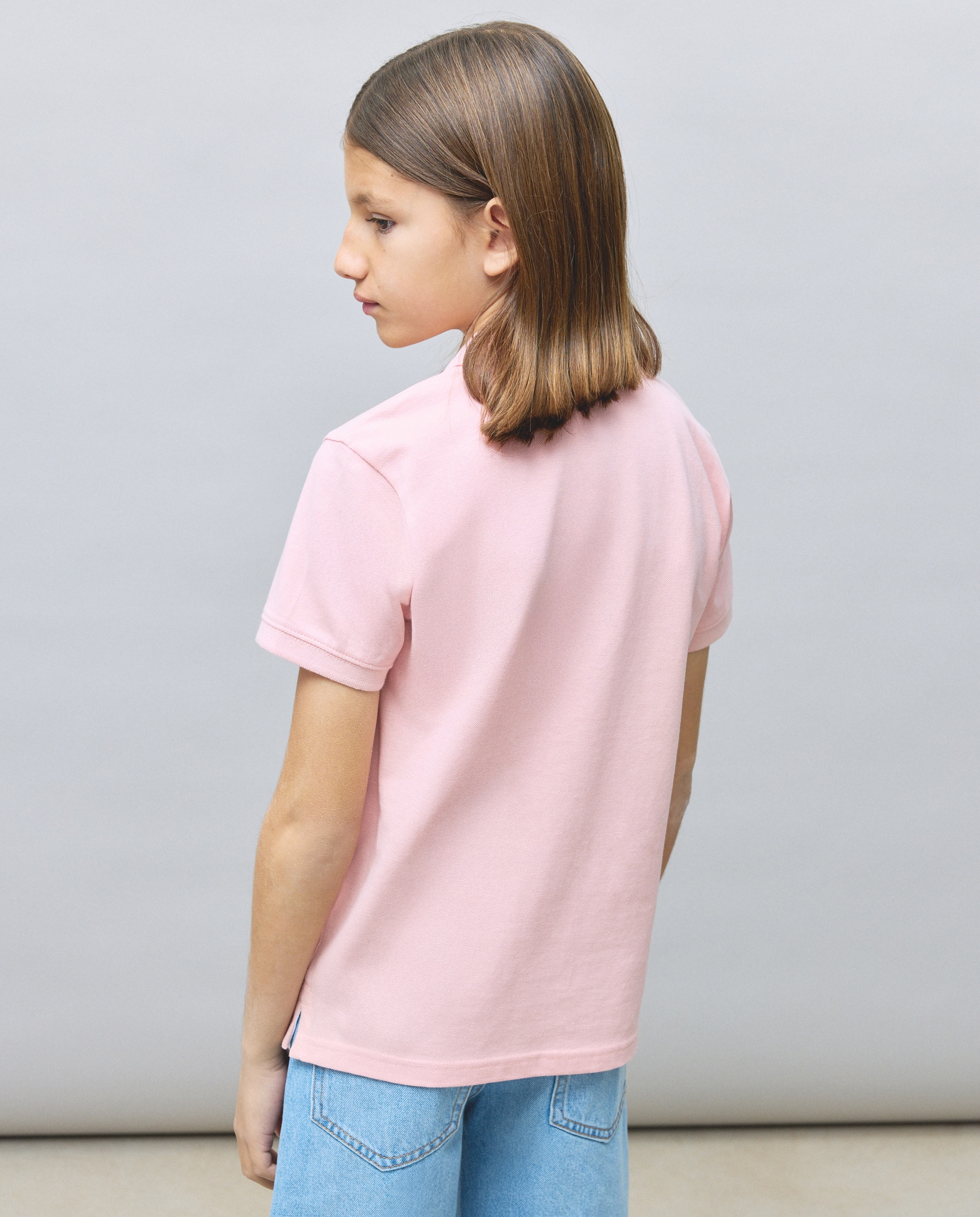 Polo Básico com Manga Curta Kids El Corte Inglés 200 Rosa-3