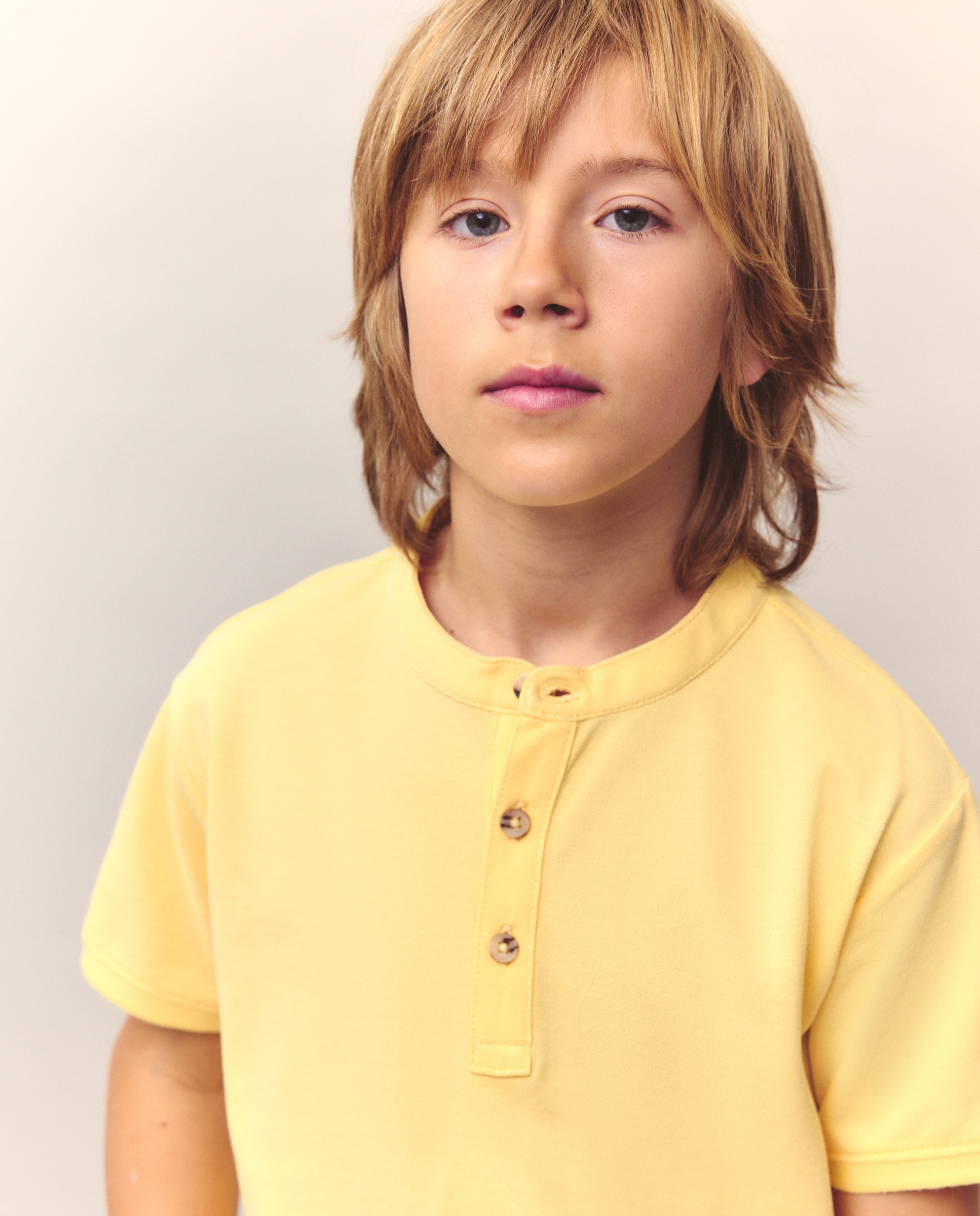 Polo de Gola à Padre e Manga Curta Kids El Corte Inglés 310 Amarelo Claro-4