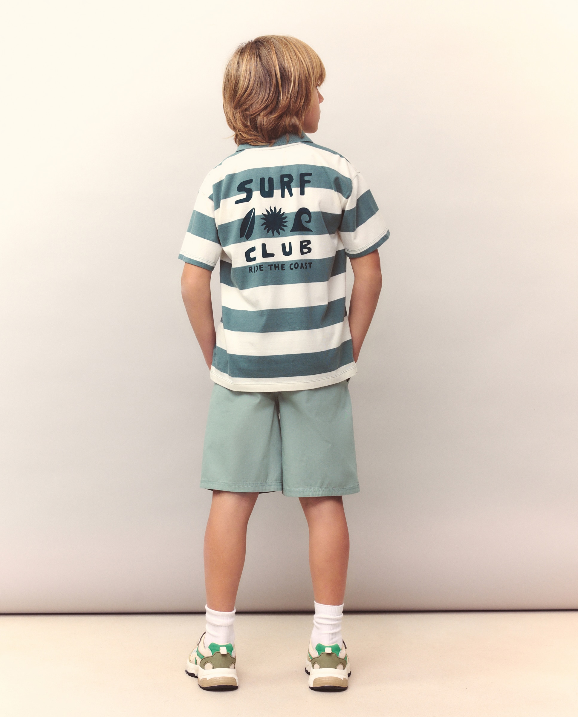 Polo de Manga Curta com Fantasia Kids El Corte Inglés Verde-3