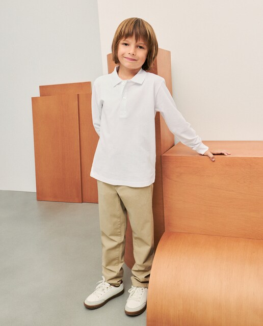 Imagem 0 de Polo Piqué Liso com Manga Comprida