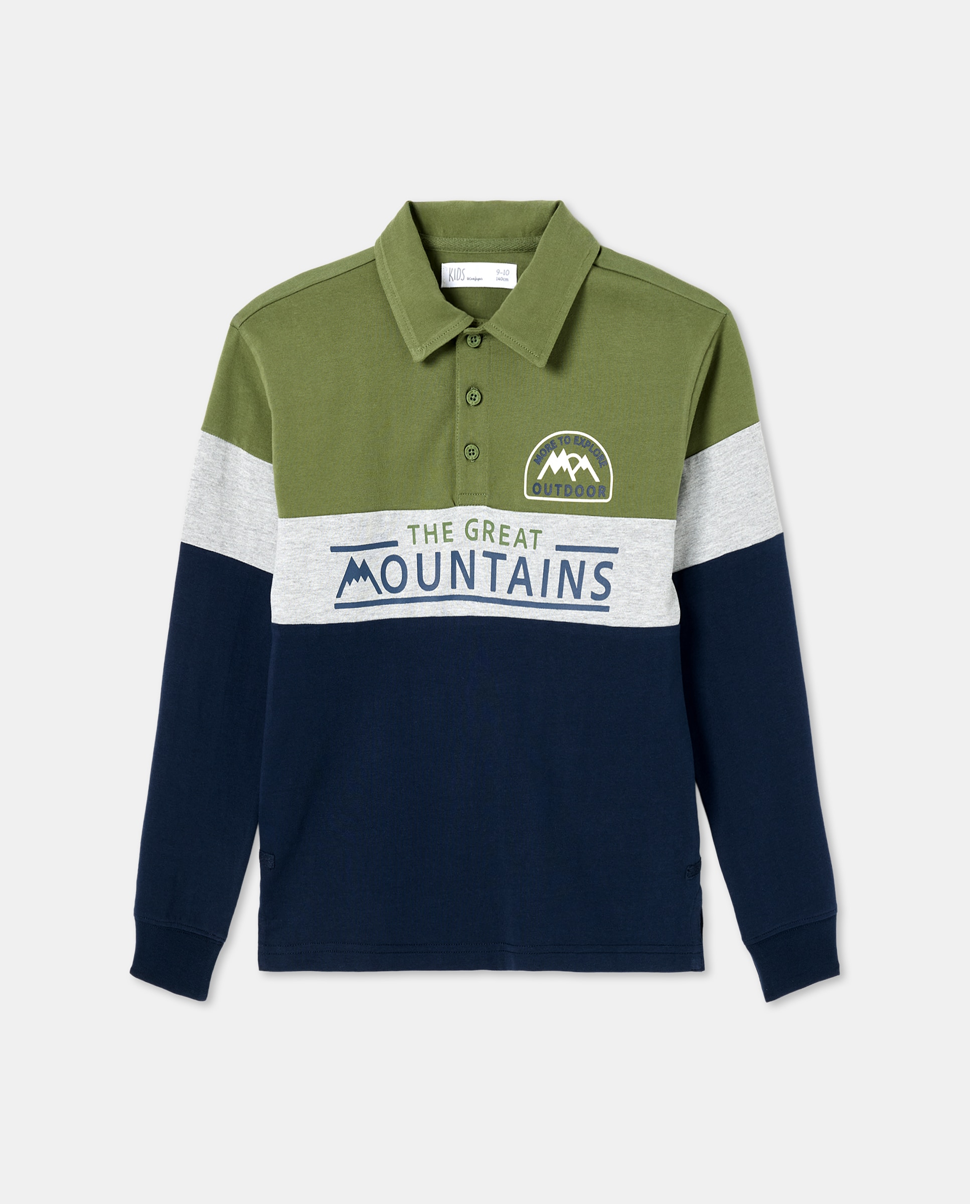 Polo de Manga Comprida com Cortes Branco-4