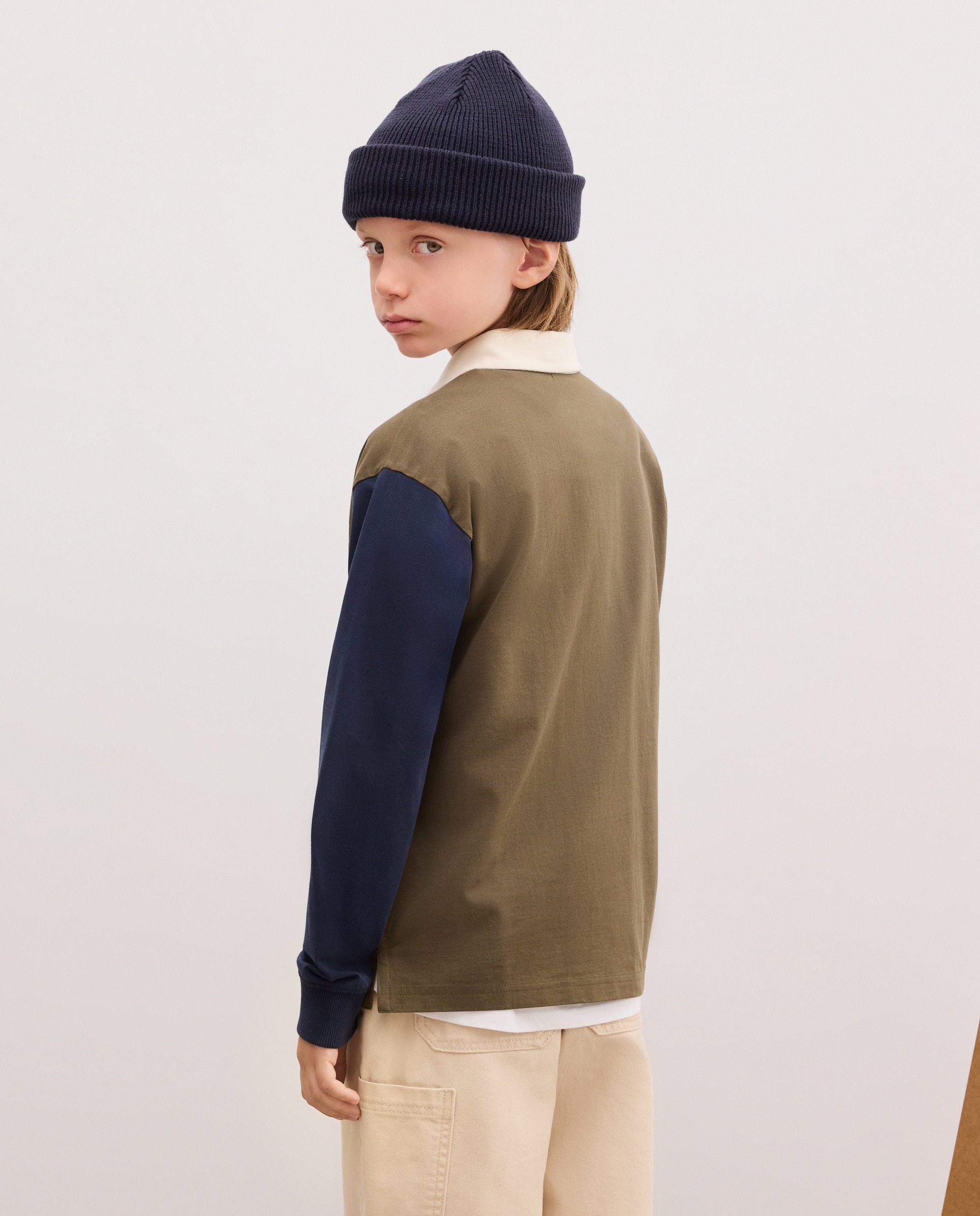 Polo de Manga Comprida com Cortes Verde-3