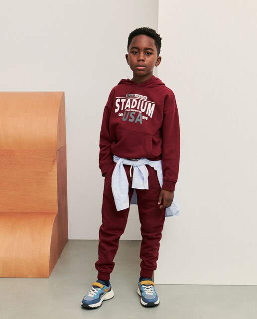 Imagem 0 de Conjunto de 2 Peças com Sweatshirt de Capuz Fechado e Calças