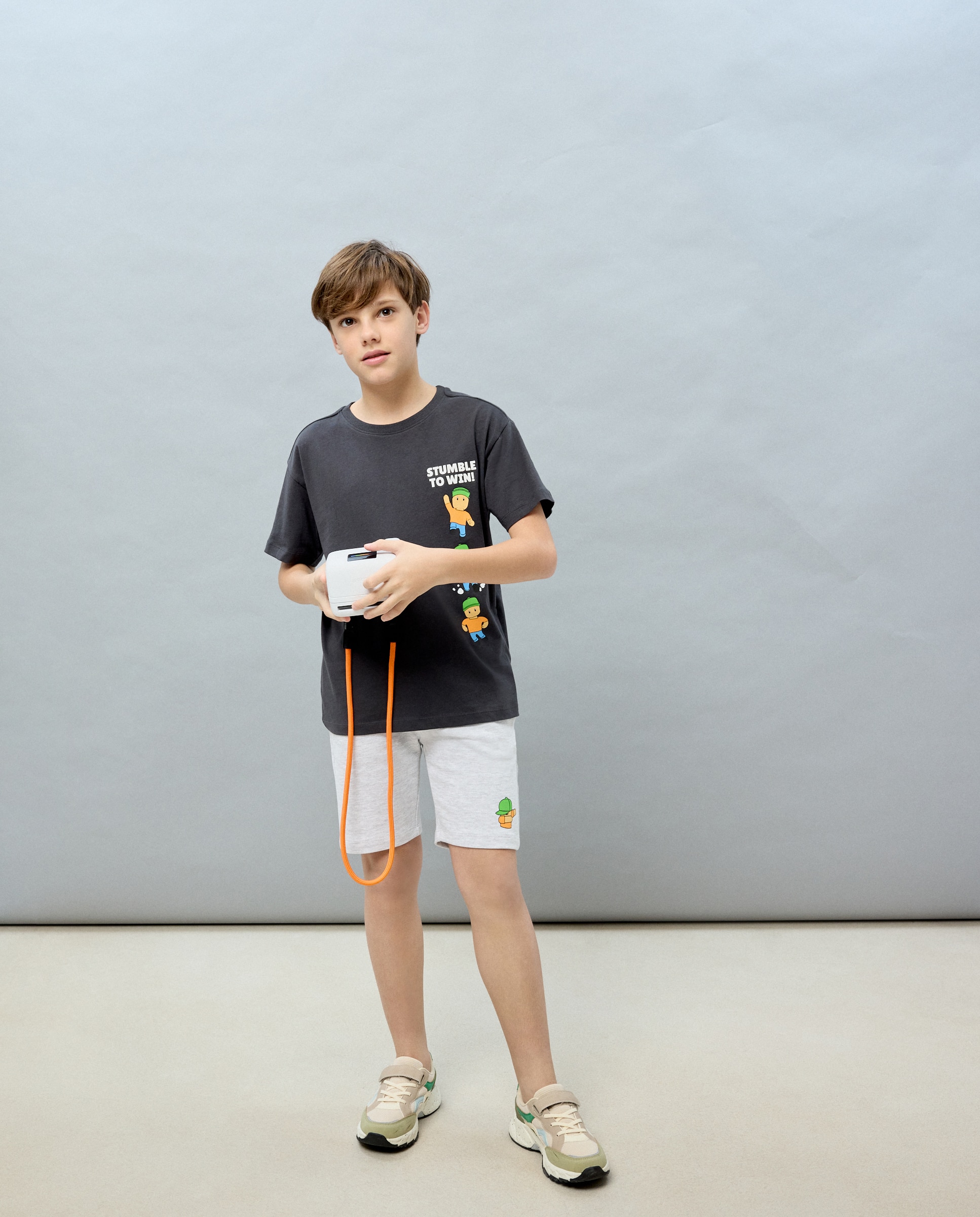 Conjunto de niño de camiseta y pantalón cortos - Kids El Corte Inglés - Gris Gris-2