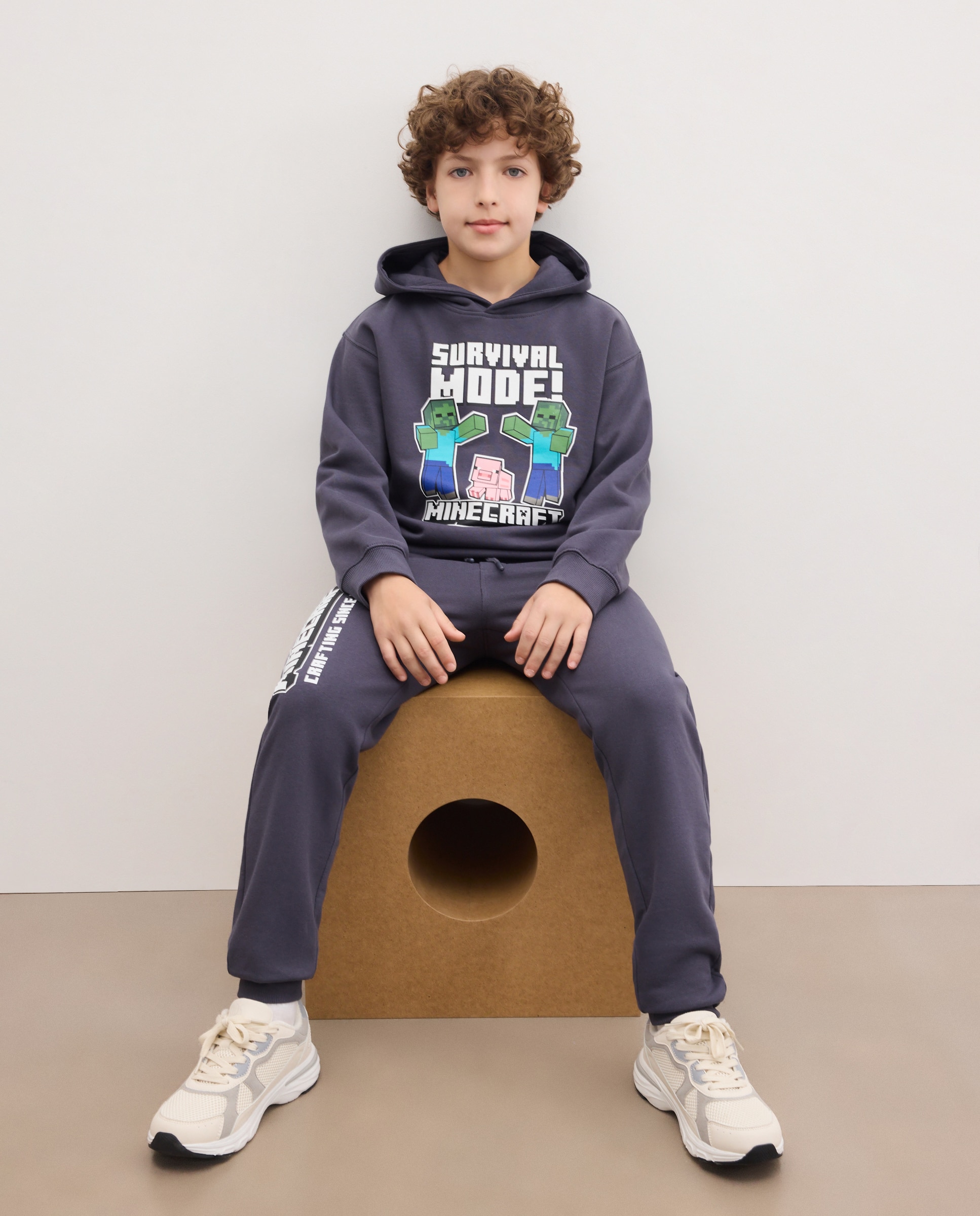 Conjunto de niño 2 piezas largo estampado fantasía MINECRAFT - Kids El Corte Inglés - Gris Gris-1