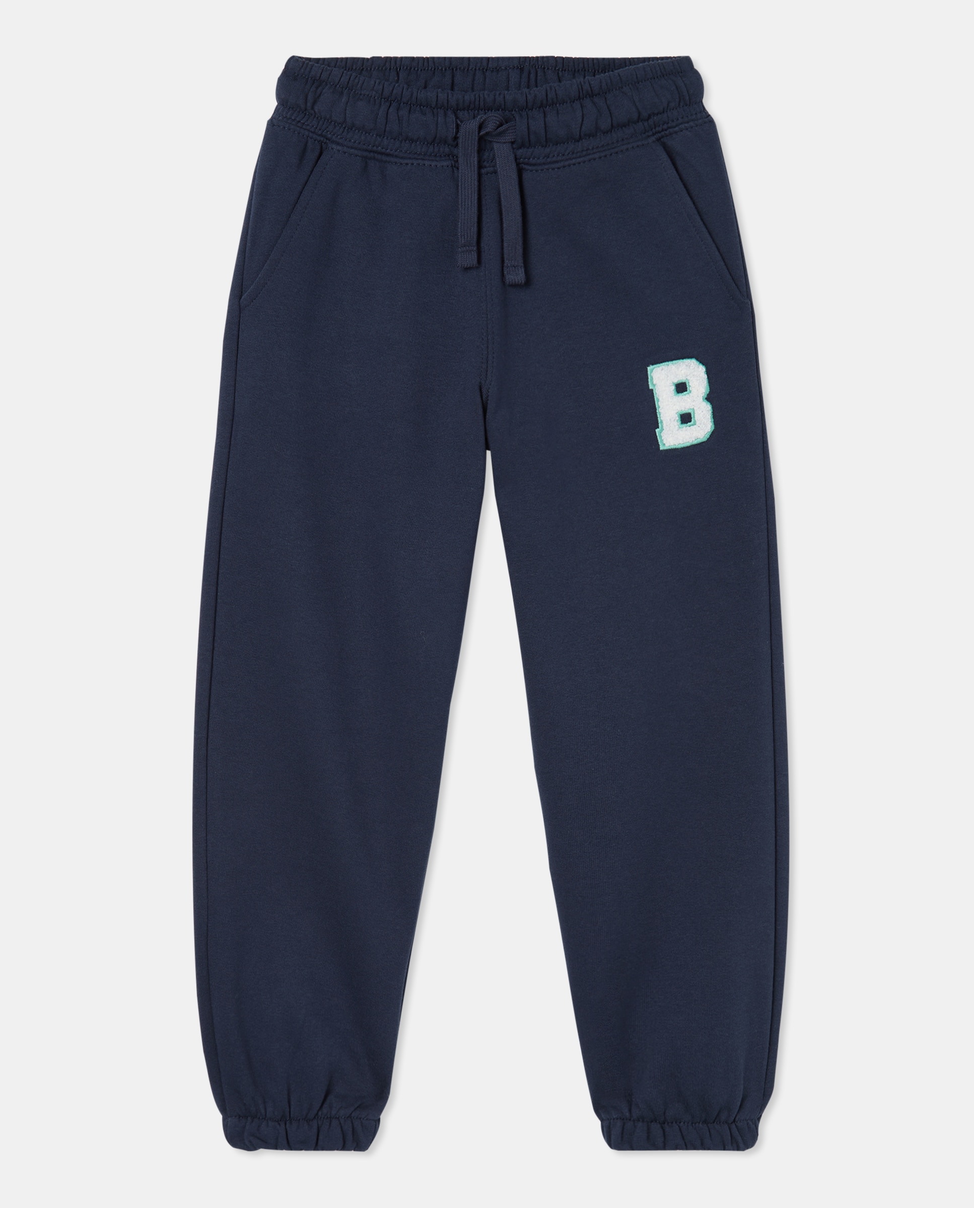 Calças de Felpa com Patch Azul-4