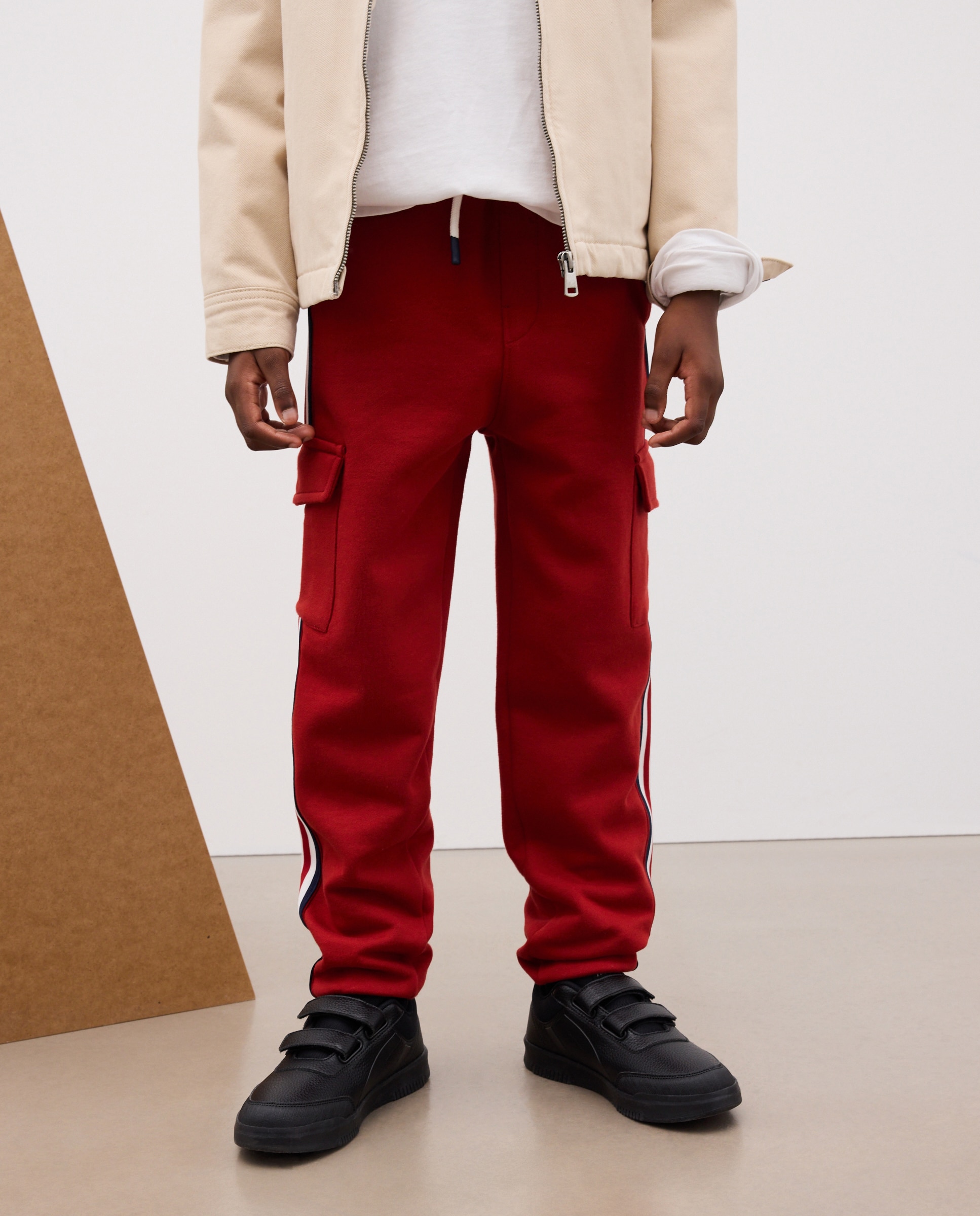 Pantalón felpa cargo de niño - Kids El Corte Inglés - 600 Rojo 600 Rojo-2
