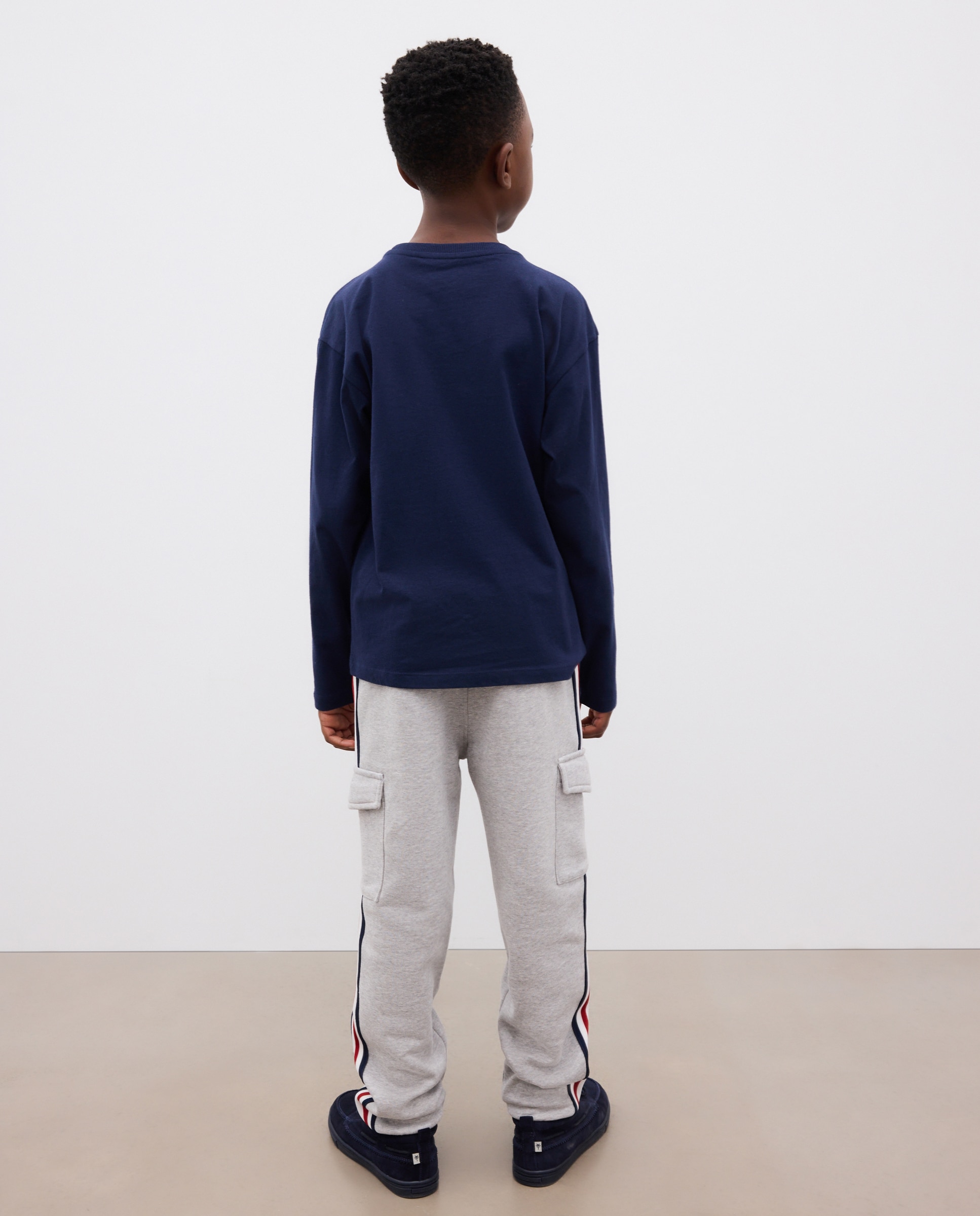 Pantalón felpa cargo de niño - Kids El Corte Inglés - 820 Gris medio 820 Gris medio-3