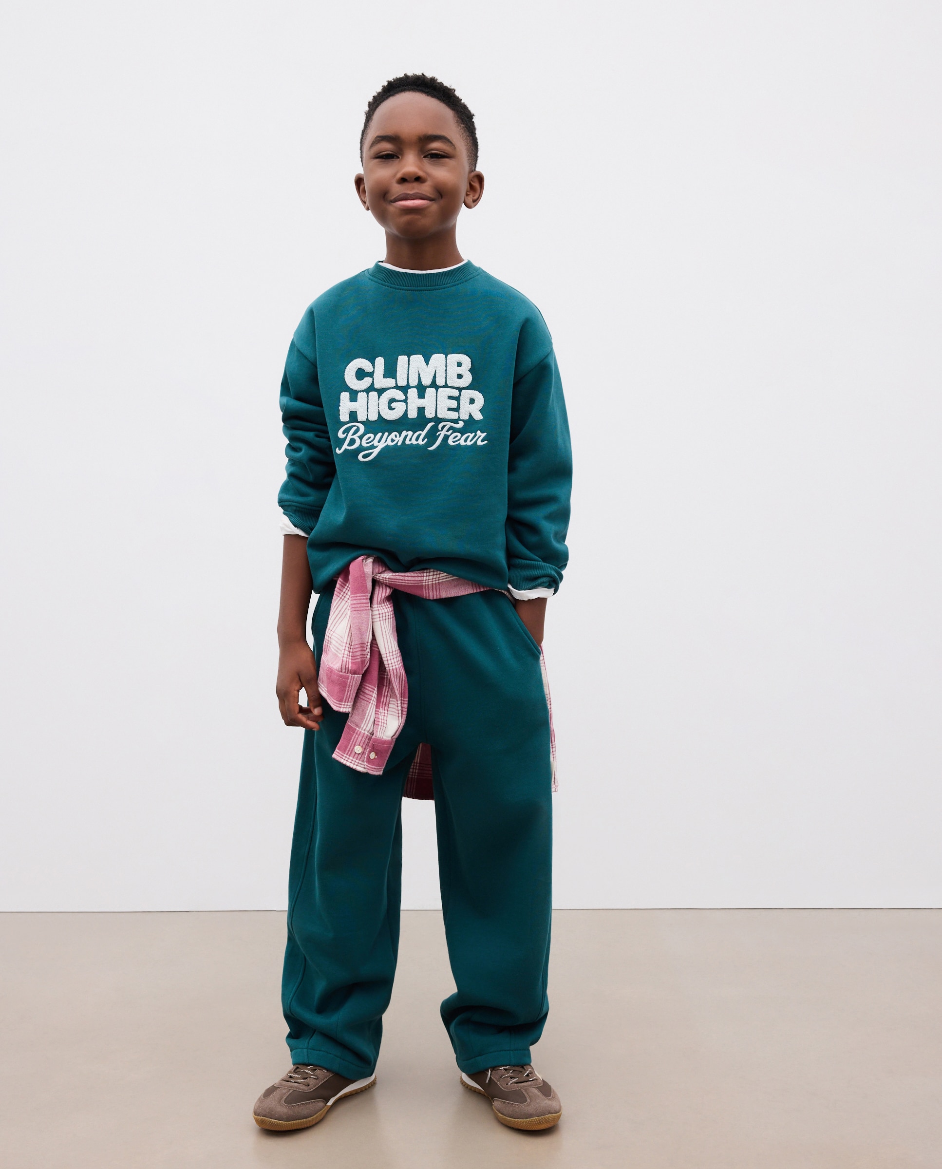 Pantalón de felpa balloon de niño - Kids El Corte Inglés - 120 Crudo 400 Azul-1
