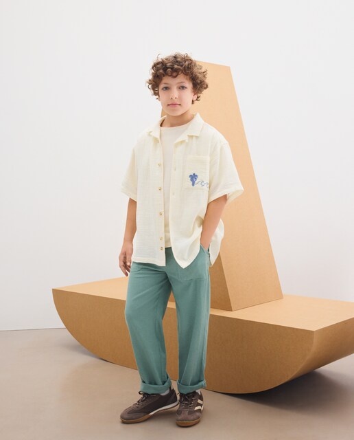Pantalón de niño de lino y lyocell