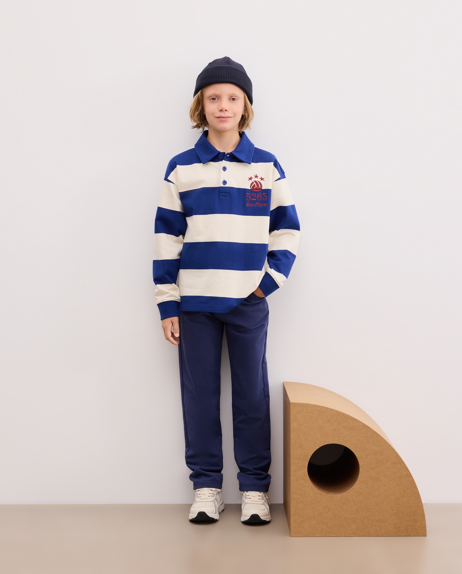 Pantalón de niño en felpa y plana de color - Kids El Corte Inglés - Azul marino Azul marino-1