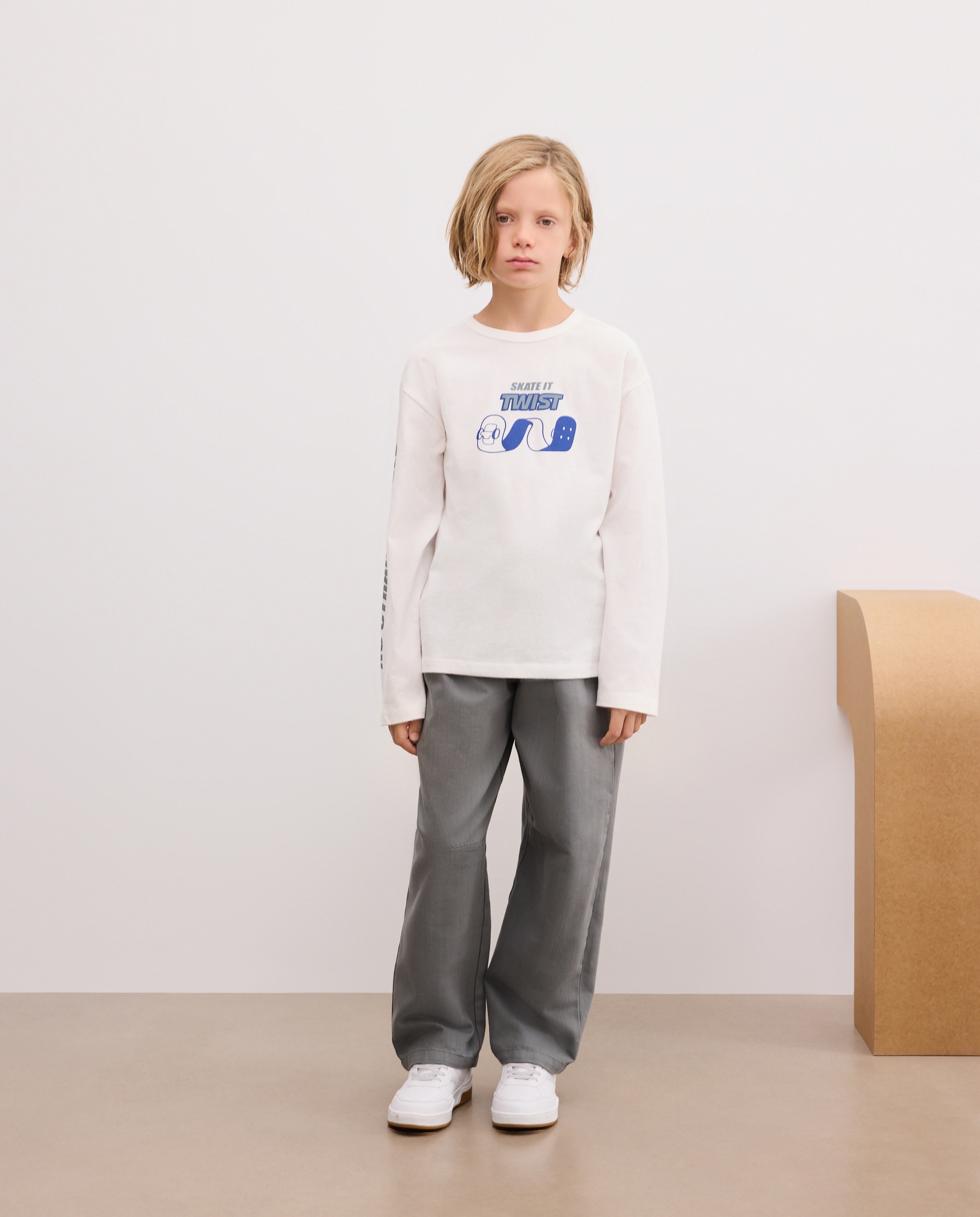 Pantalón de niño con gomas barrel liso - Kids El Corte Inglés - 530 Verde oscuro 530 Verde oscuro-1