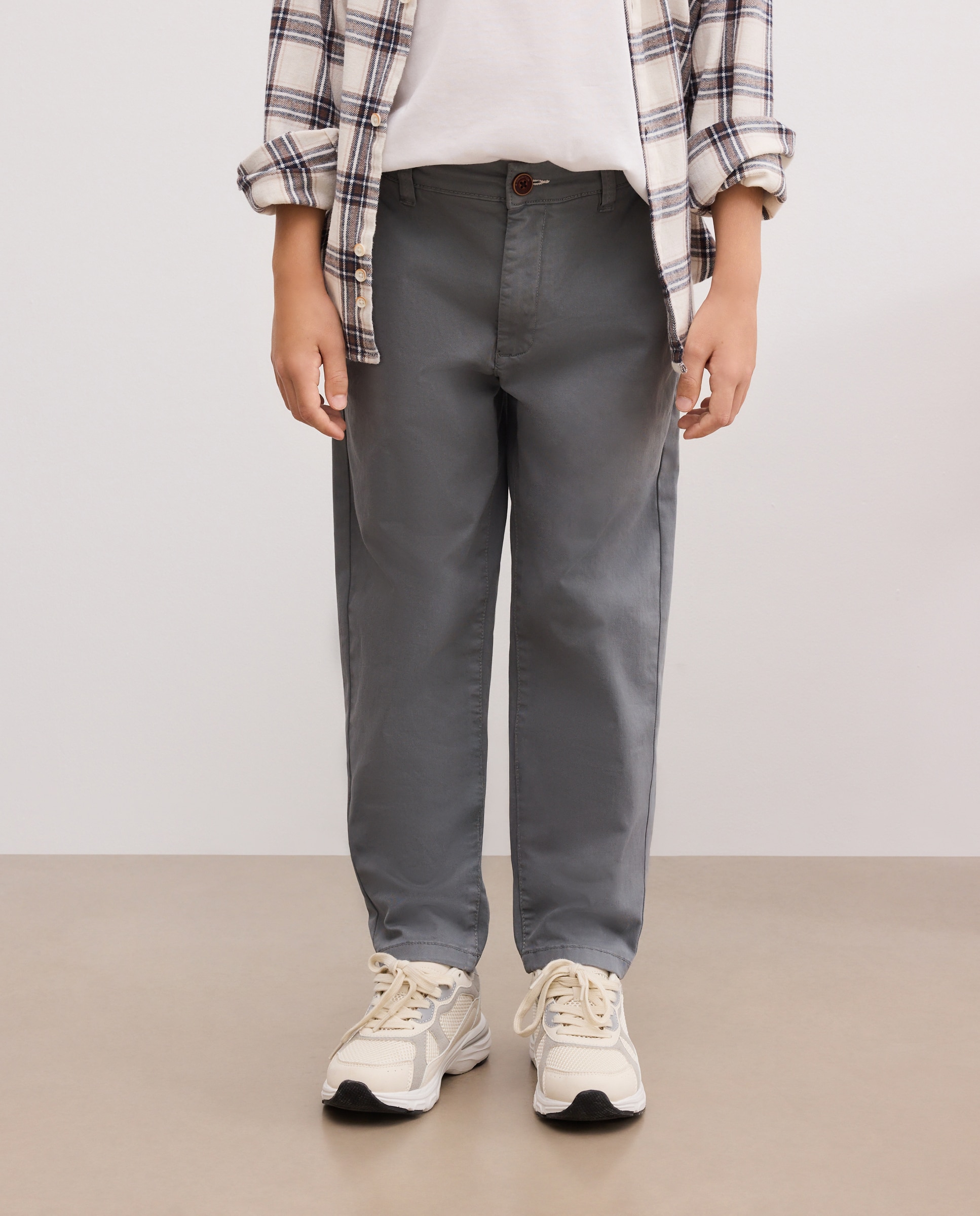 Pantalón de niño tipo chino liso - Kids El Corte Inglés - Verde Verde-2