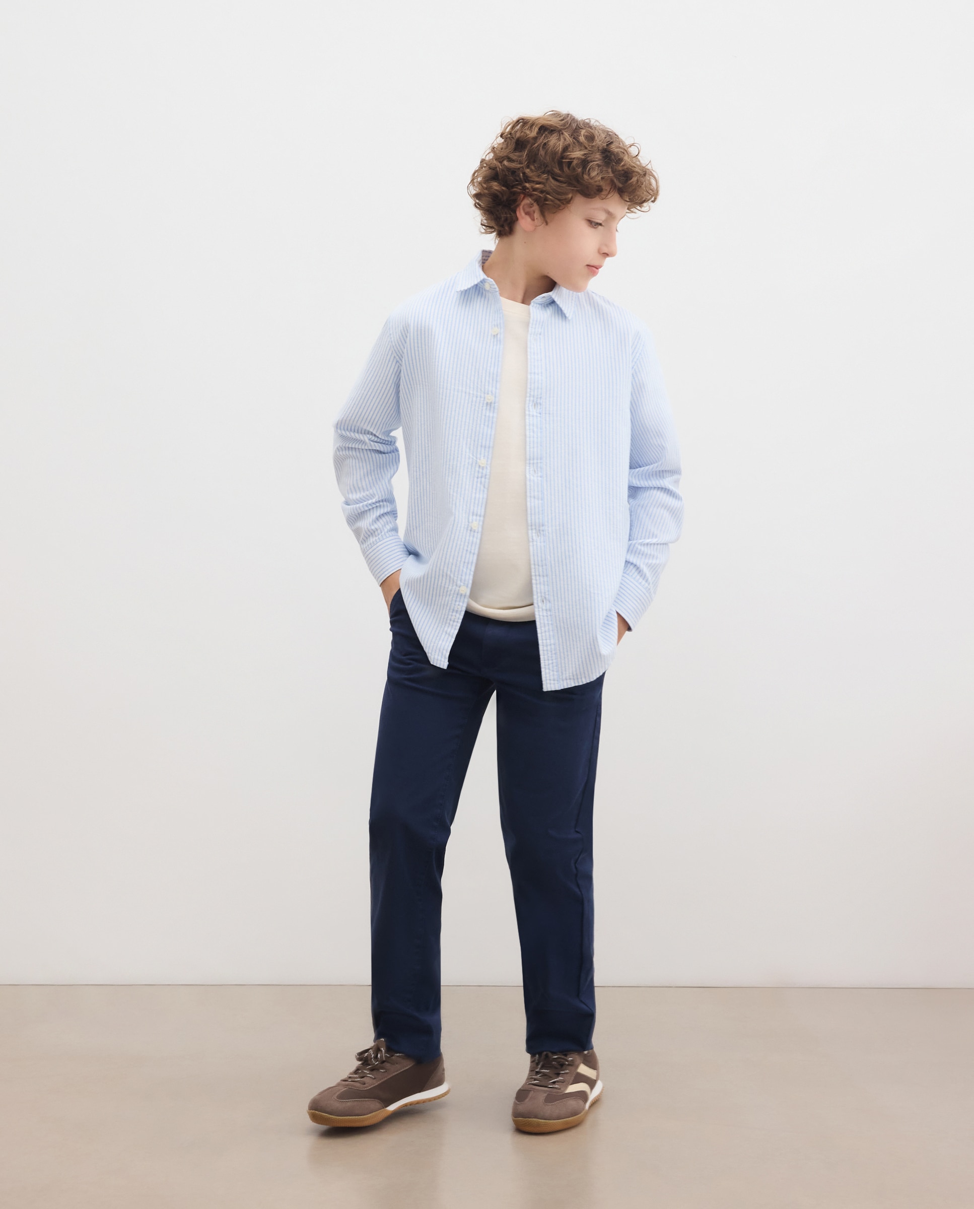 Pantalón de niño tipo chino liso - Kids El Corte Inglés - Azul marino Azul marino-1