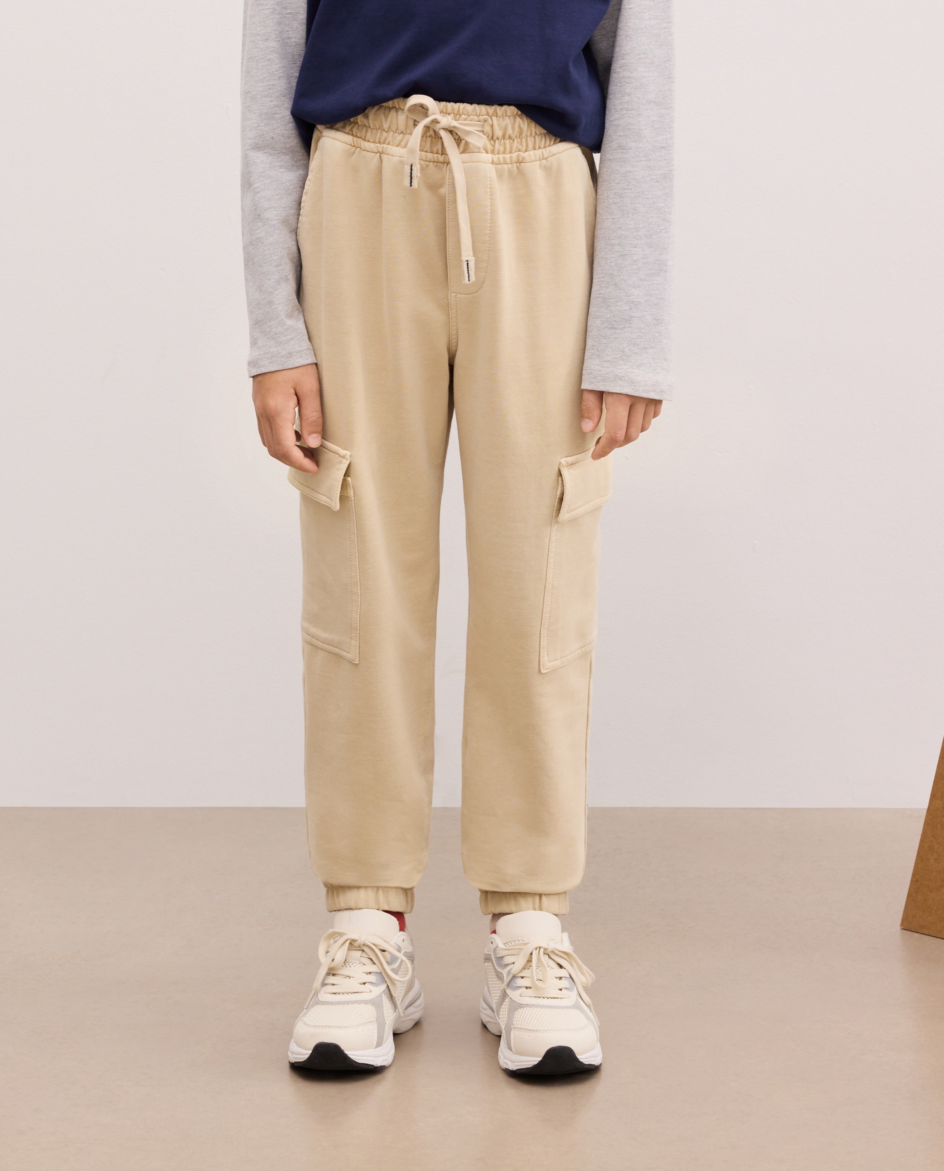 Pantalón liso cargo con gomas de niño - Kids El Corte Inglés - 850 Piedra 850 Piedra-2