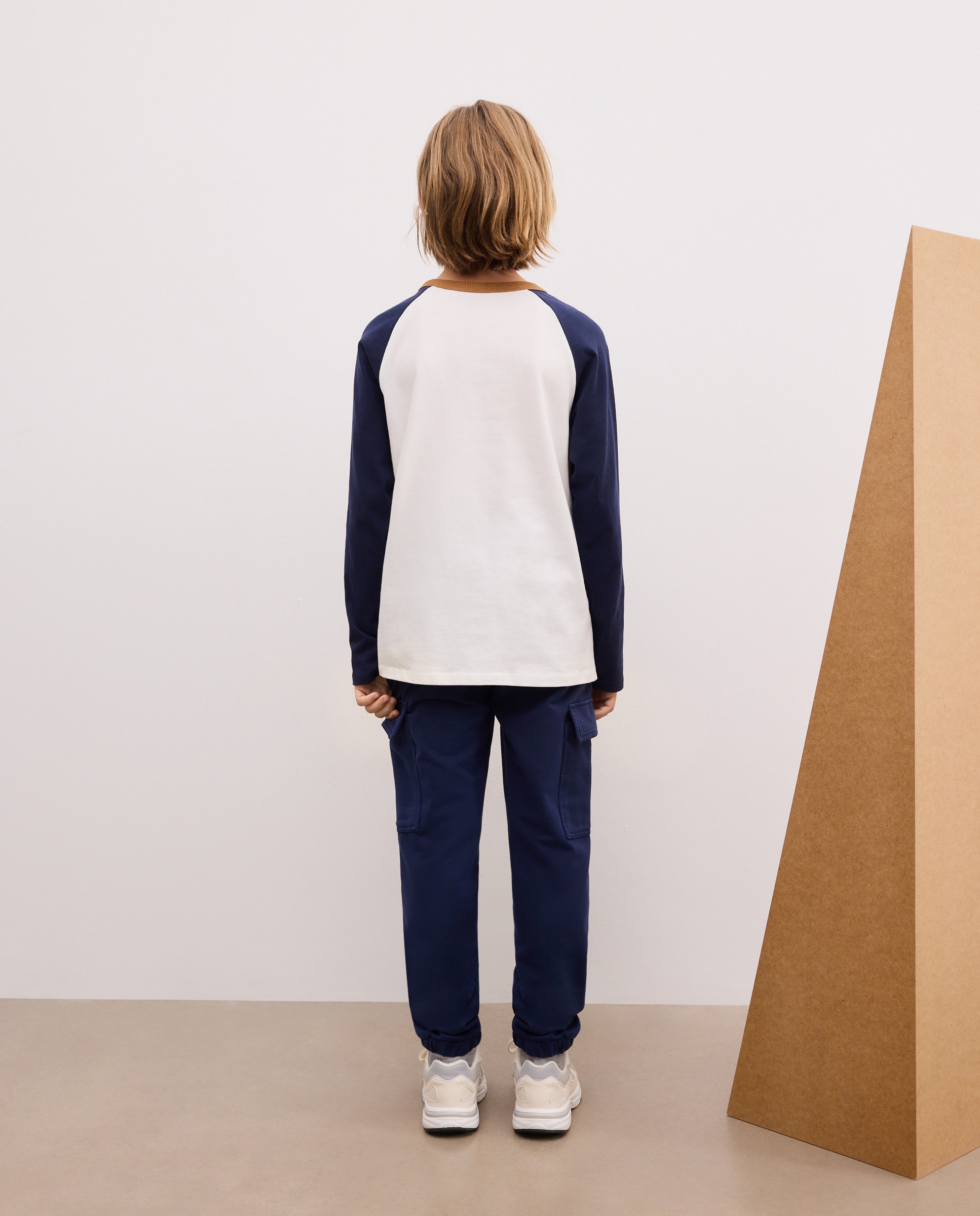 Pantalón liso cargo con gomas de niño - Kids El Corte Inglés - Azul marino Azul marino-3