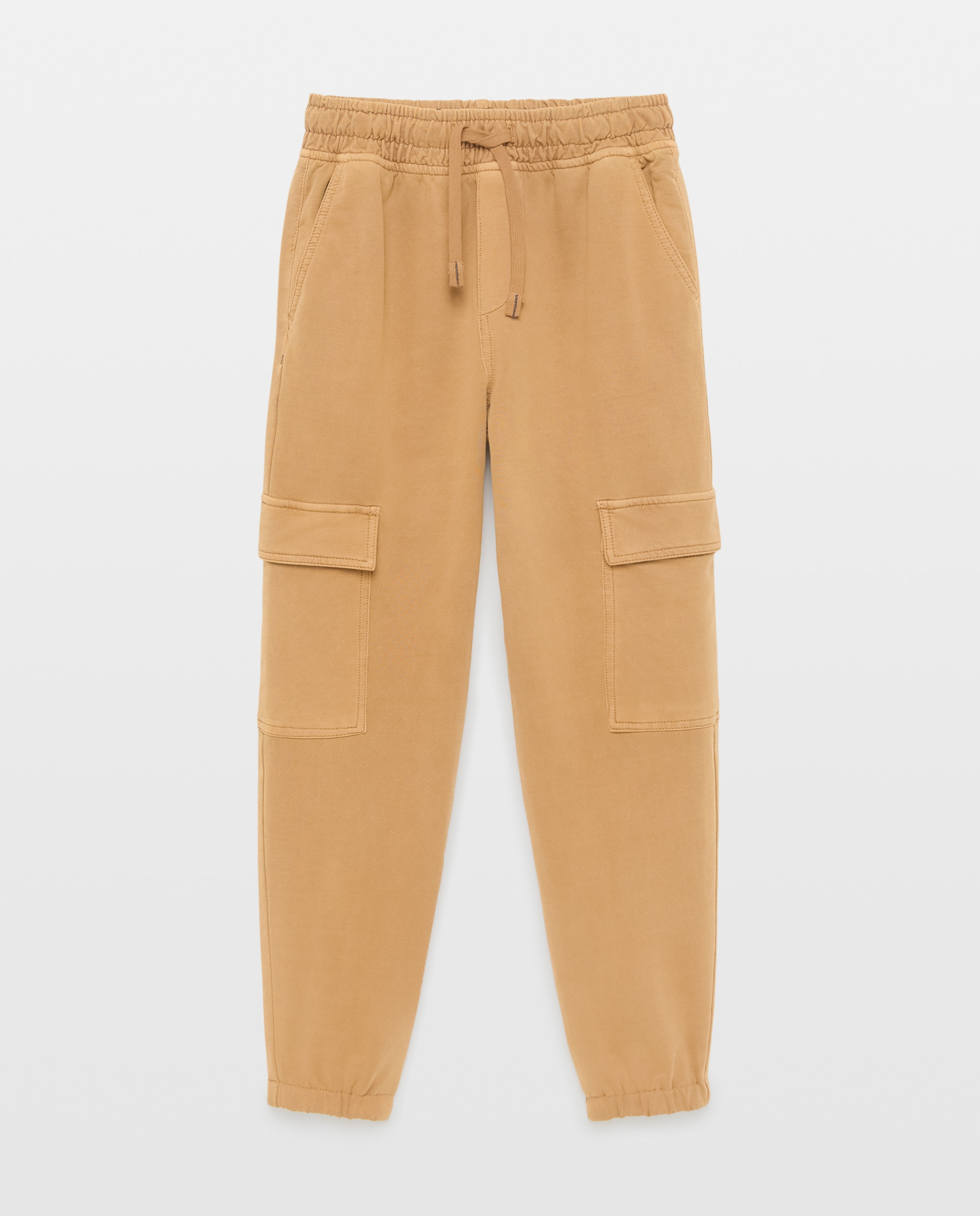 Pantalón liso cargo con gomas de niño - Kids El Corte Inglés - Marrón Marrón-1
