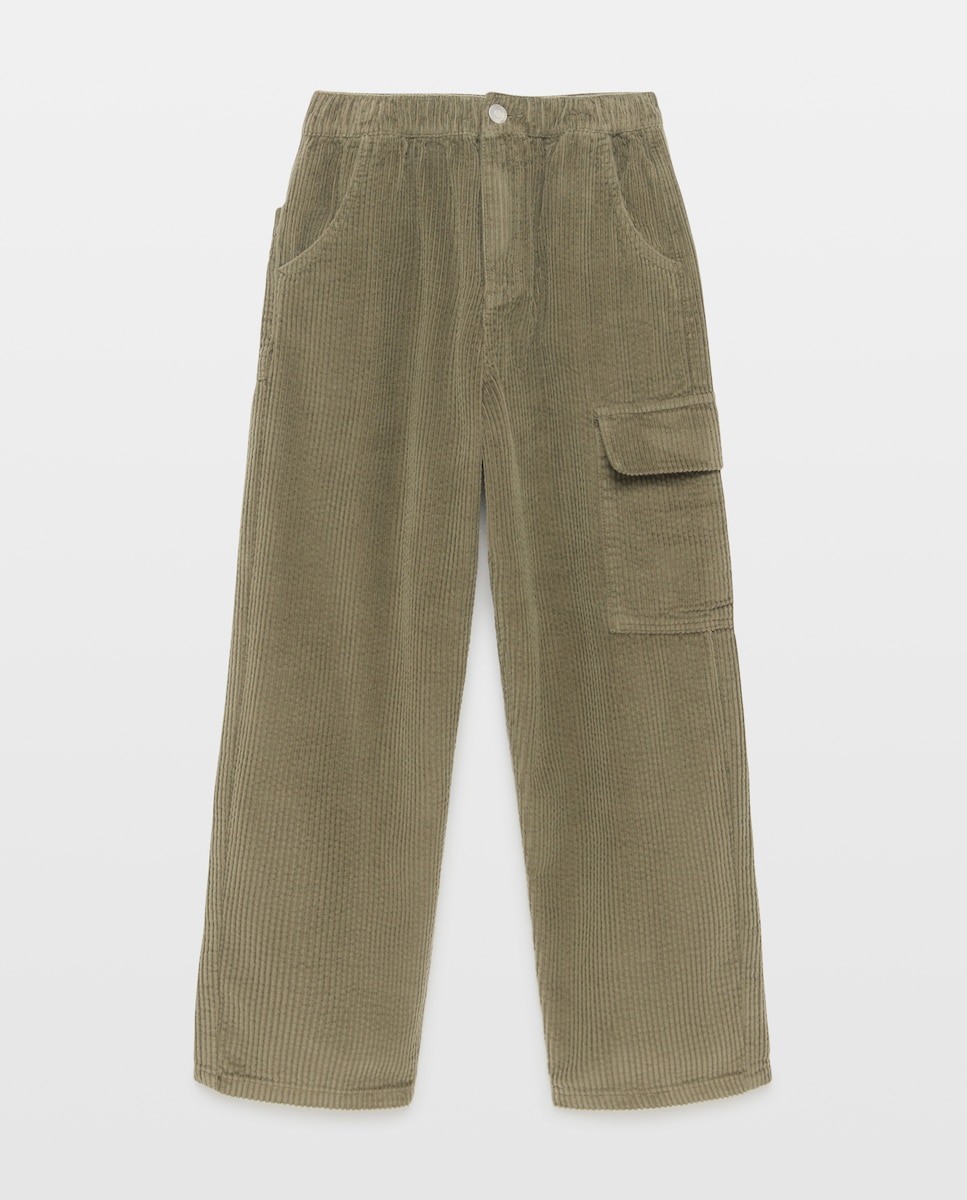 Imagen 0 de Pantalón liso pana gruesa sheersucker de niño 120 Crudo