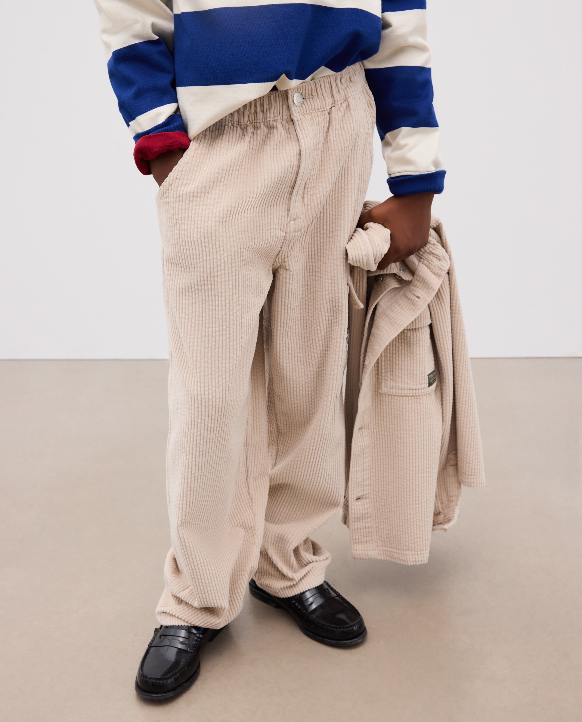 Pantalón liso pana gruesa sheersucker de niño - Kids El Corte Inglés - 120 Crudo 120 Crudo-2