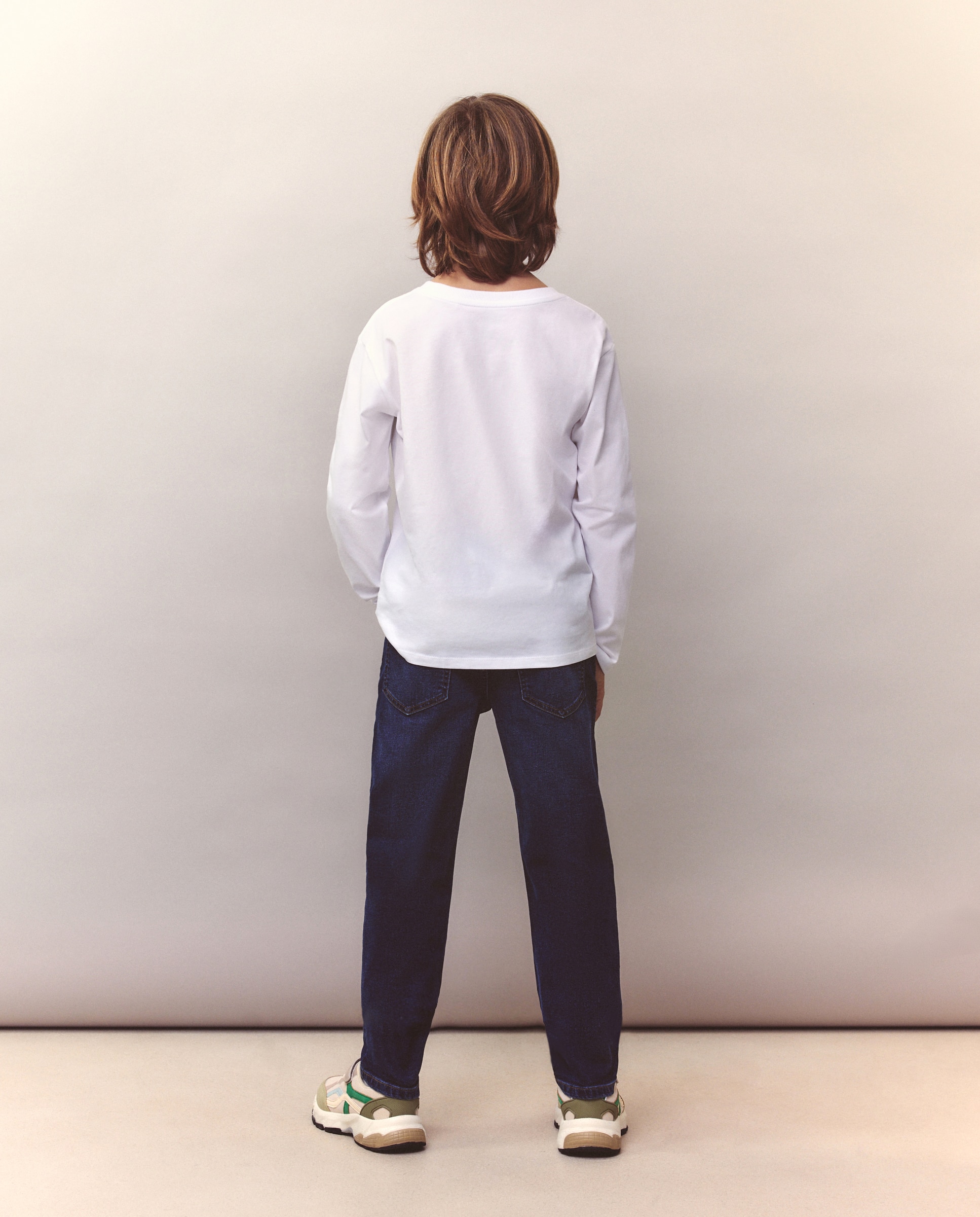 Jeans skinny de menino Azul Suave-3