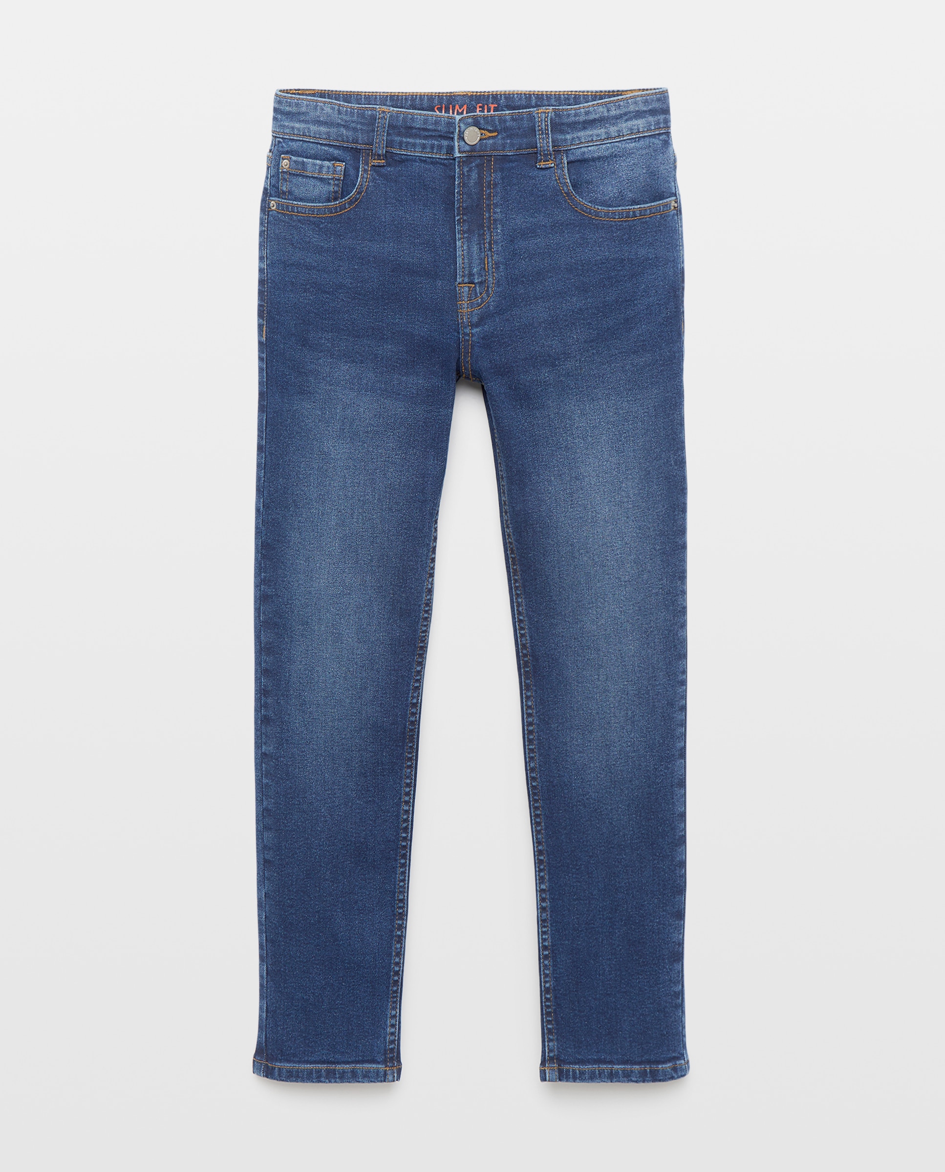 Jeans skinny de menino Azul Suave-4