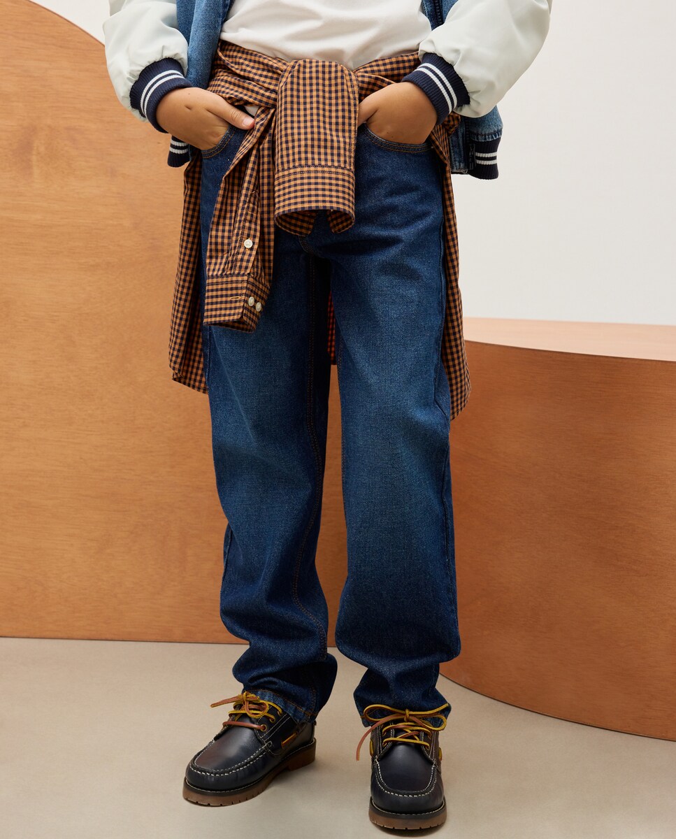 Jeans Straight Azul Suave-2