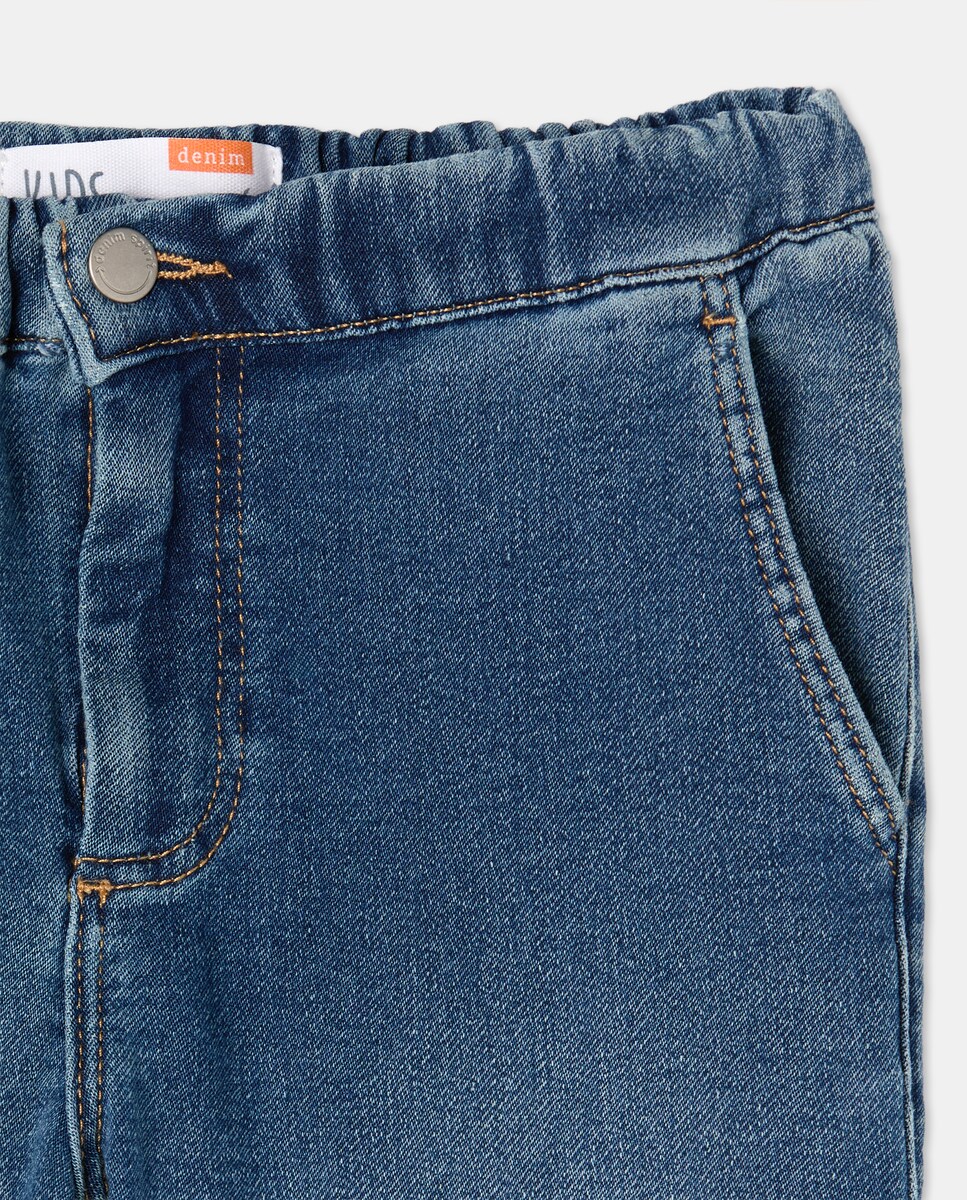 Jeans Jogger de Felpa Azul-claro-5