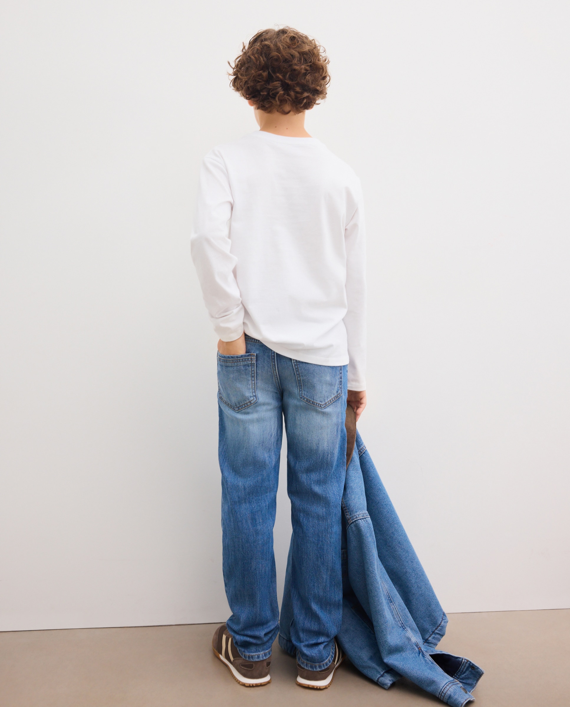 Pantalón denim de niño liso slim fit - Kids El Corte Inglés - Azul pálido Azul pálido-3