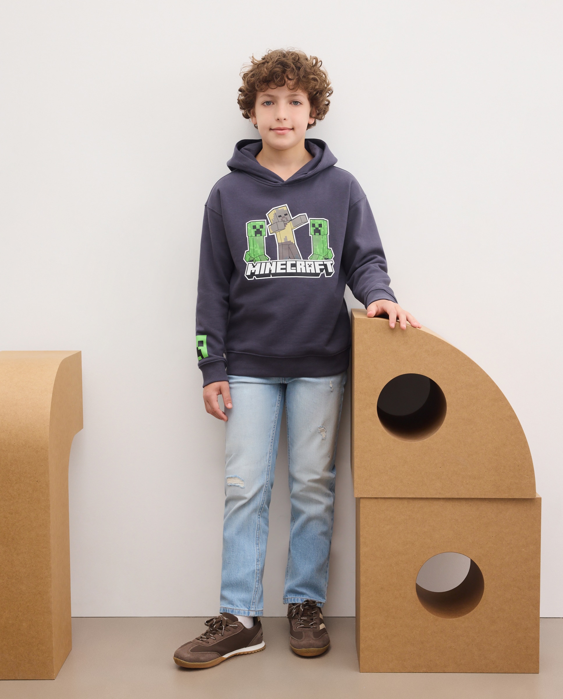 Pantalón denim de niño liso slim fit - Kids El Corte Inglés - Cerúleo Cerúleo-1