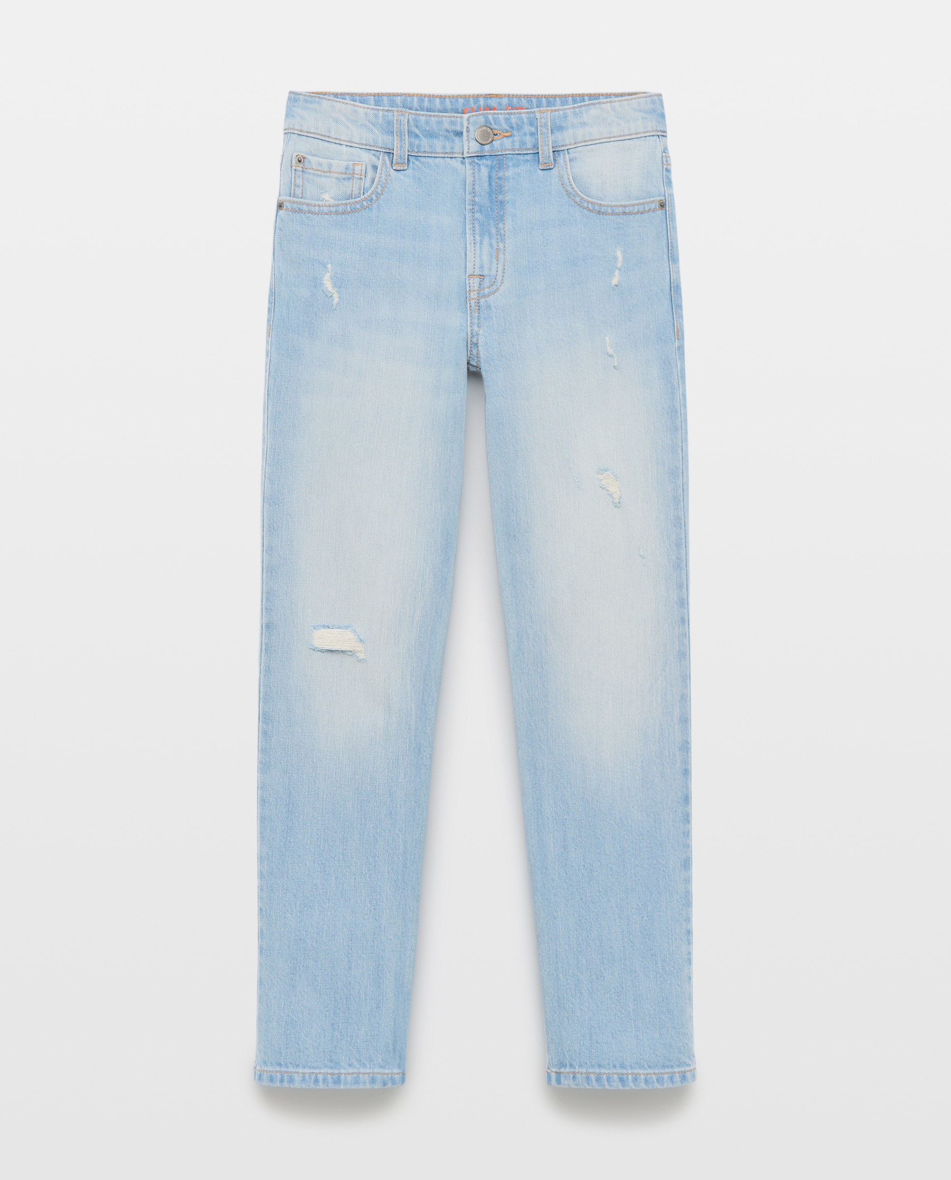 Pantalón denim de niño liso slim fit - Kids El Corte Inglés - Cerúleo Cerúleo-4