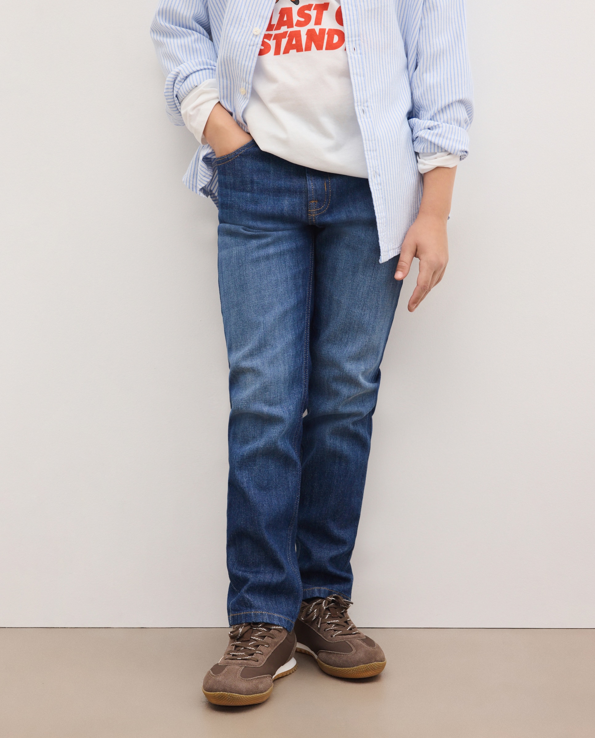 Pantalón denim de niño liso slim fit - Kids El Corte Inglés - Azul Suave Azul Suave-2