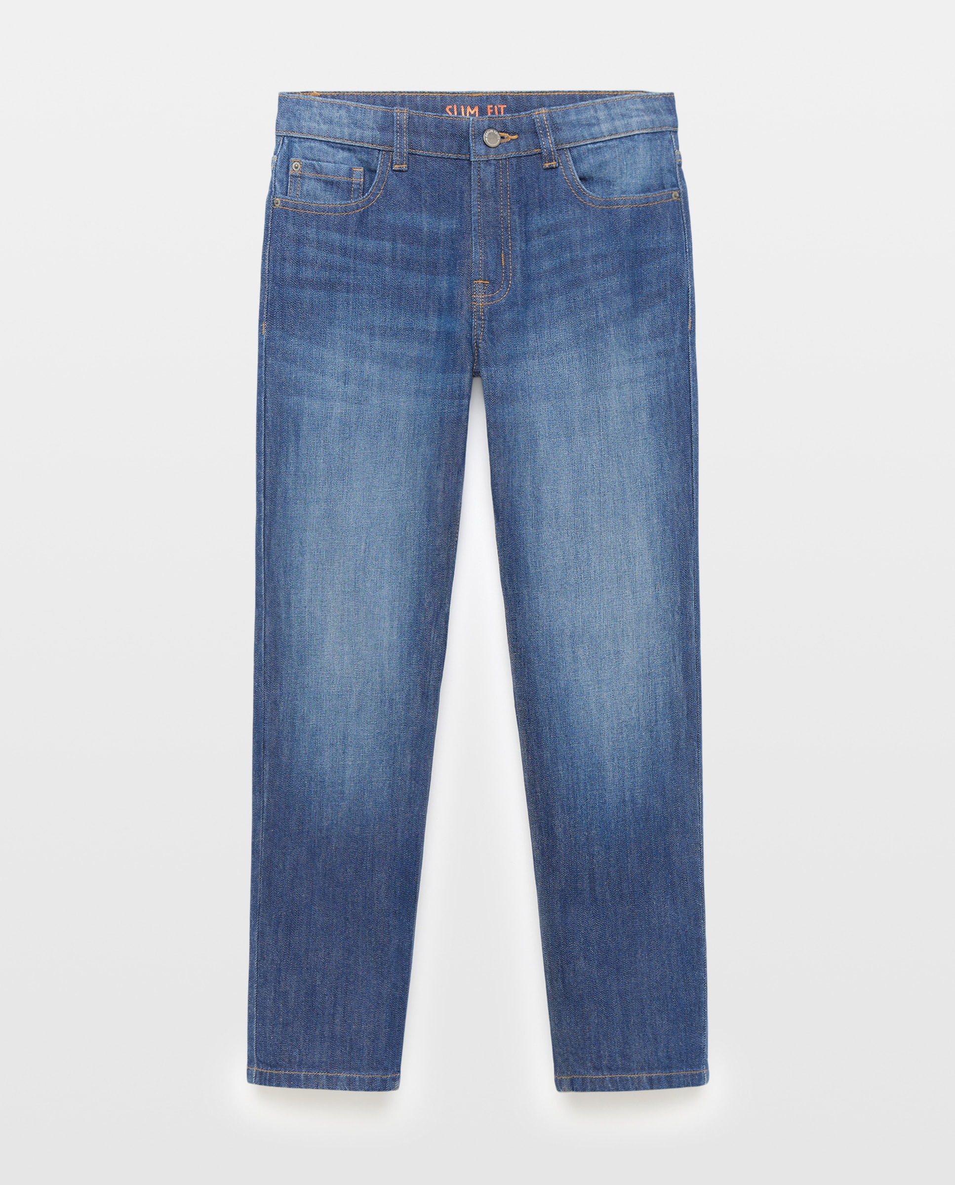 Pantalón denim de niño liso slim fit - Kids El Corte Inglés - Azul Suave Azul Suave-4