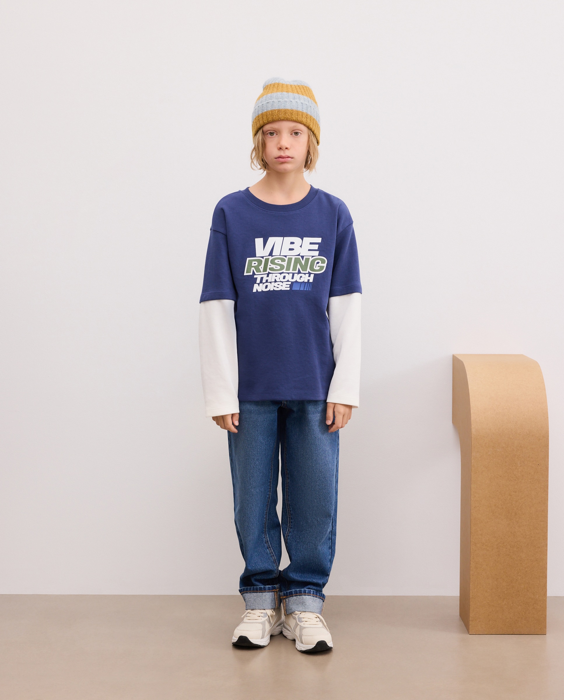 Pantalón denim regular fit de niño - Kids El Corte Inglés - Azul pálido Azul pálido-1