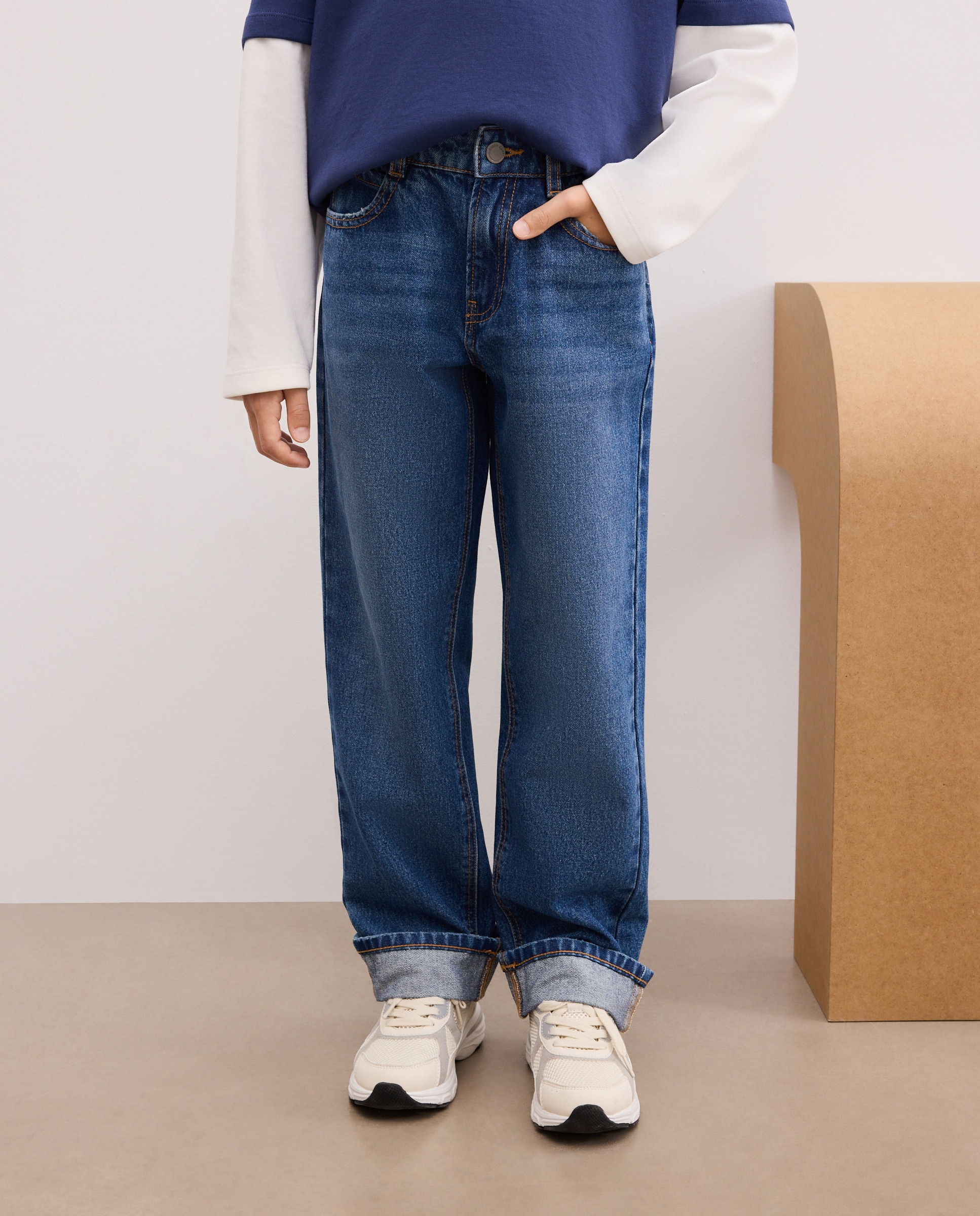 Pantalón denim regular fit de niño - Kids El Corte Inglés - Azul pálido Azul pálido-2