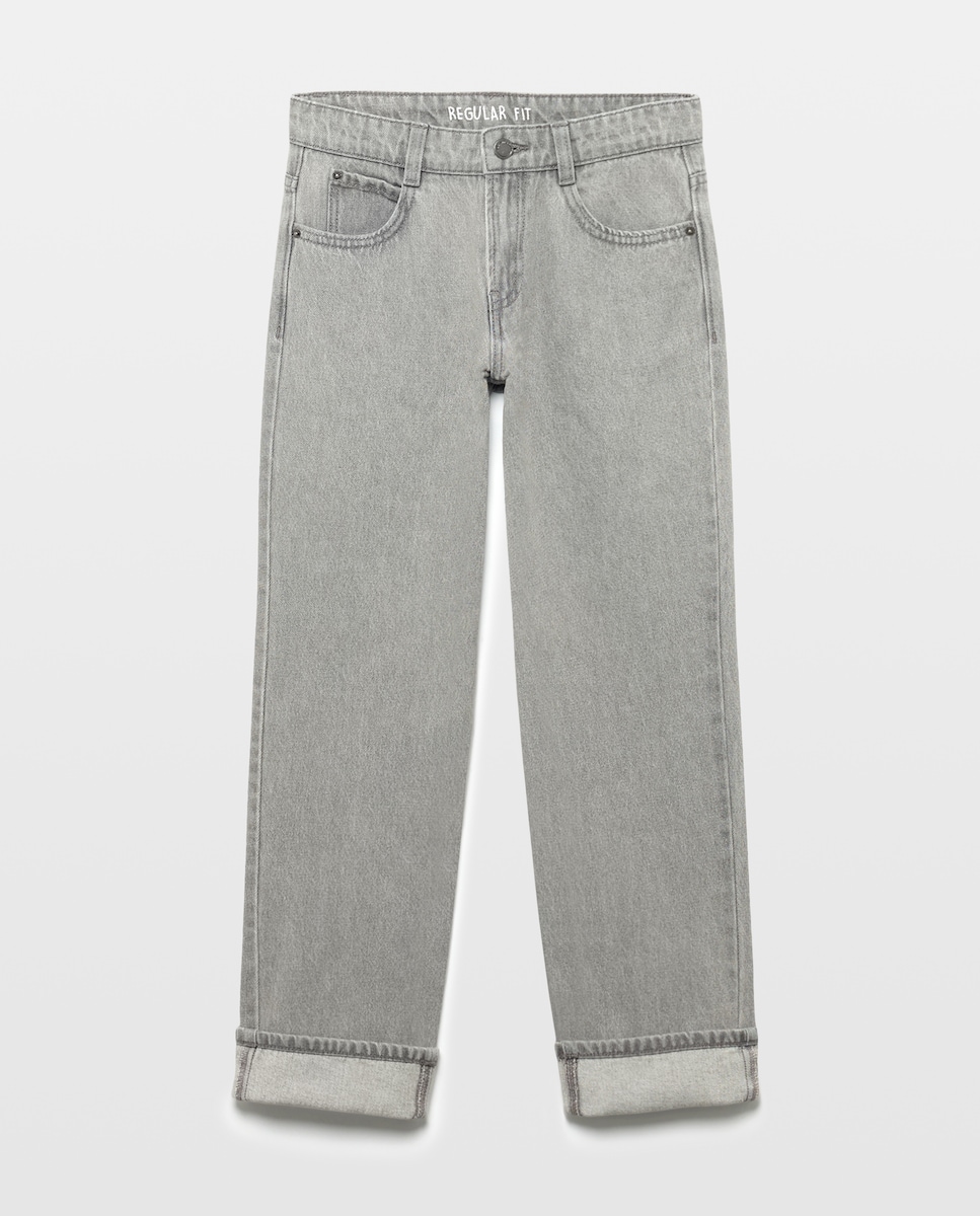 Imagen 0 de Pantalón denim straight fit de niño Gris