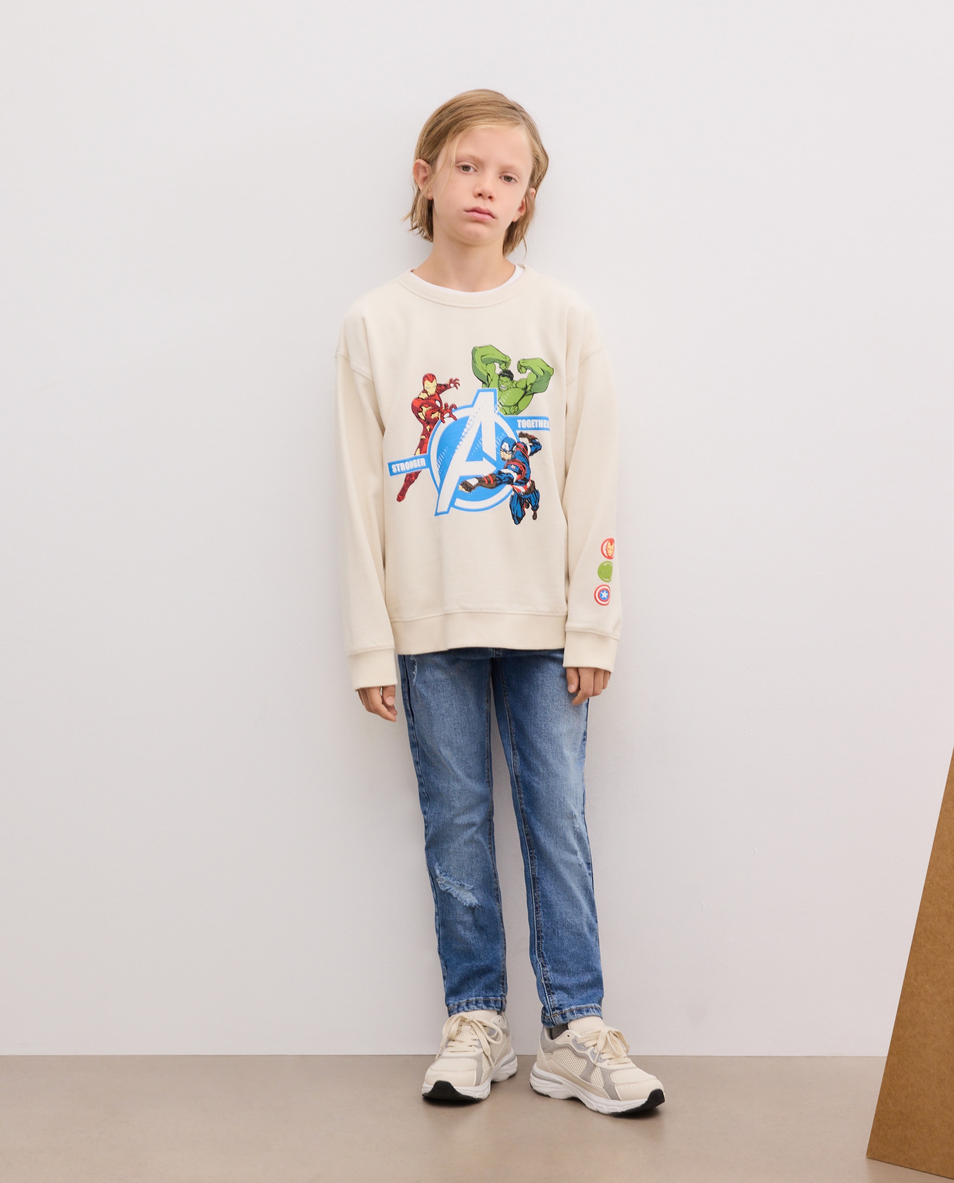 Patalón denim slim rotos de niño - Kids El Corte Inglés - Azul pálido Azul pálido-1